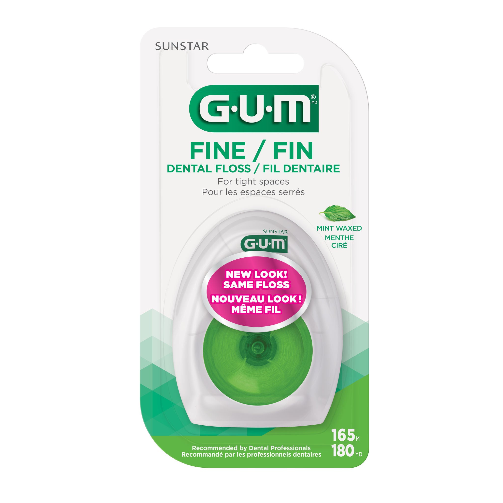 GUM Fine Mint Waxed Dental String Floss - 165m