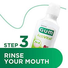 GUM Activital Mouthwash to rinse the mouth as third step