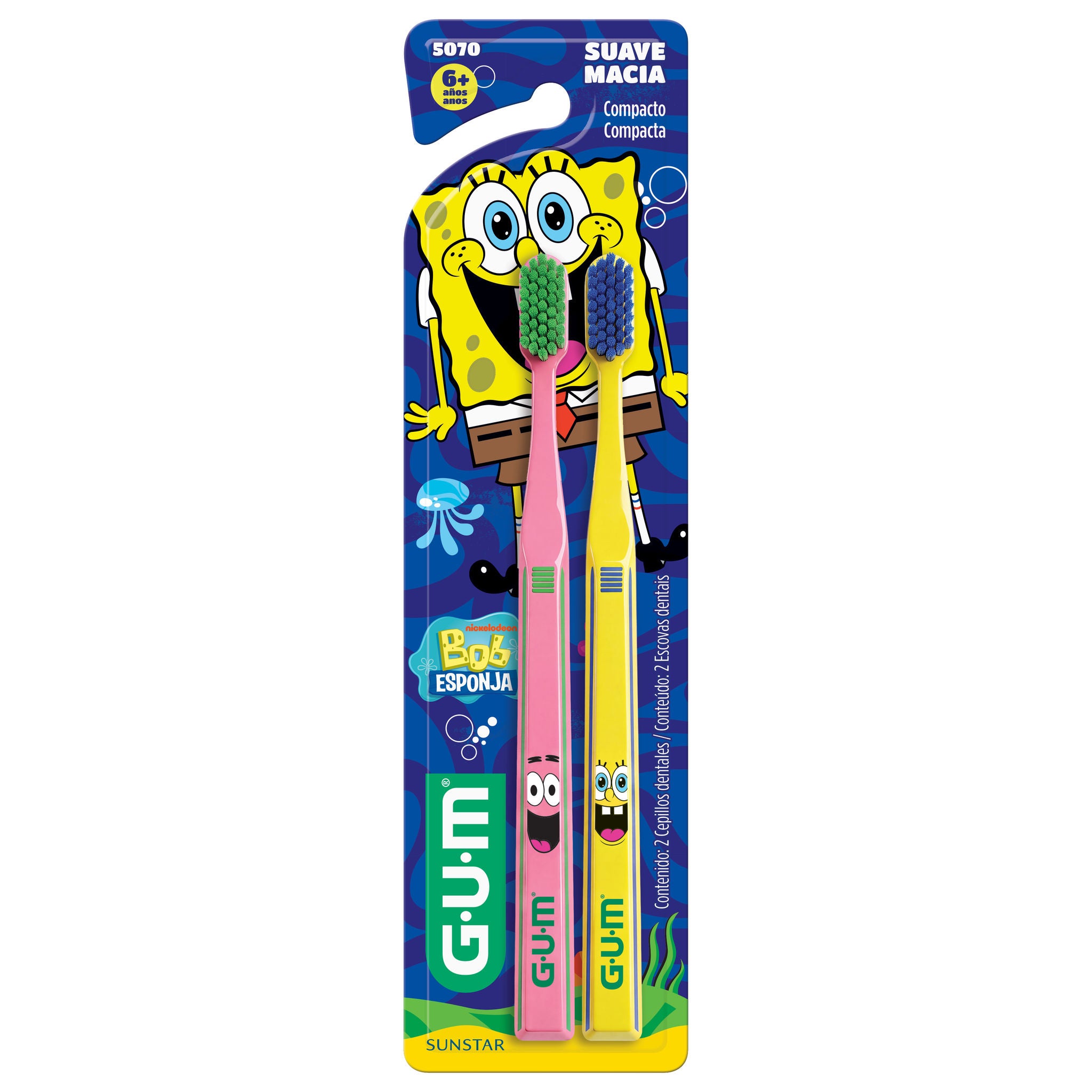 GUM Bob Esponja Escova Dental