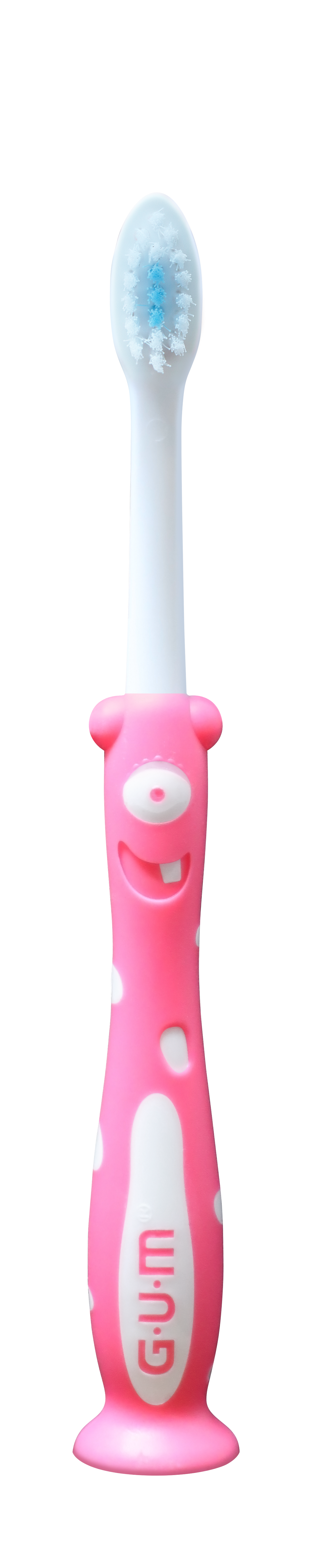 901-GUM-KIDS-Toothbrush-Pink-Front