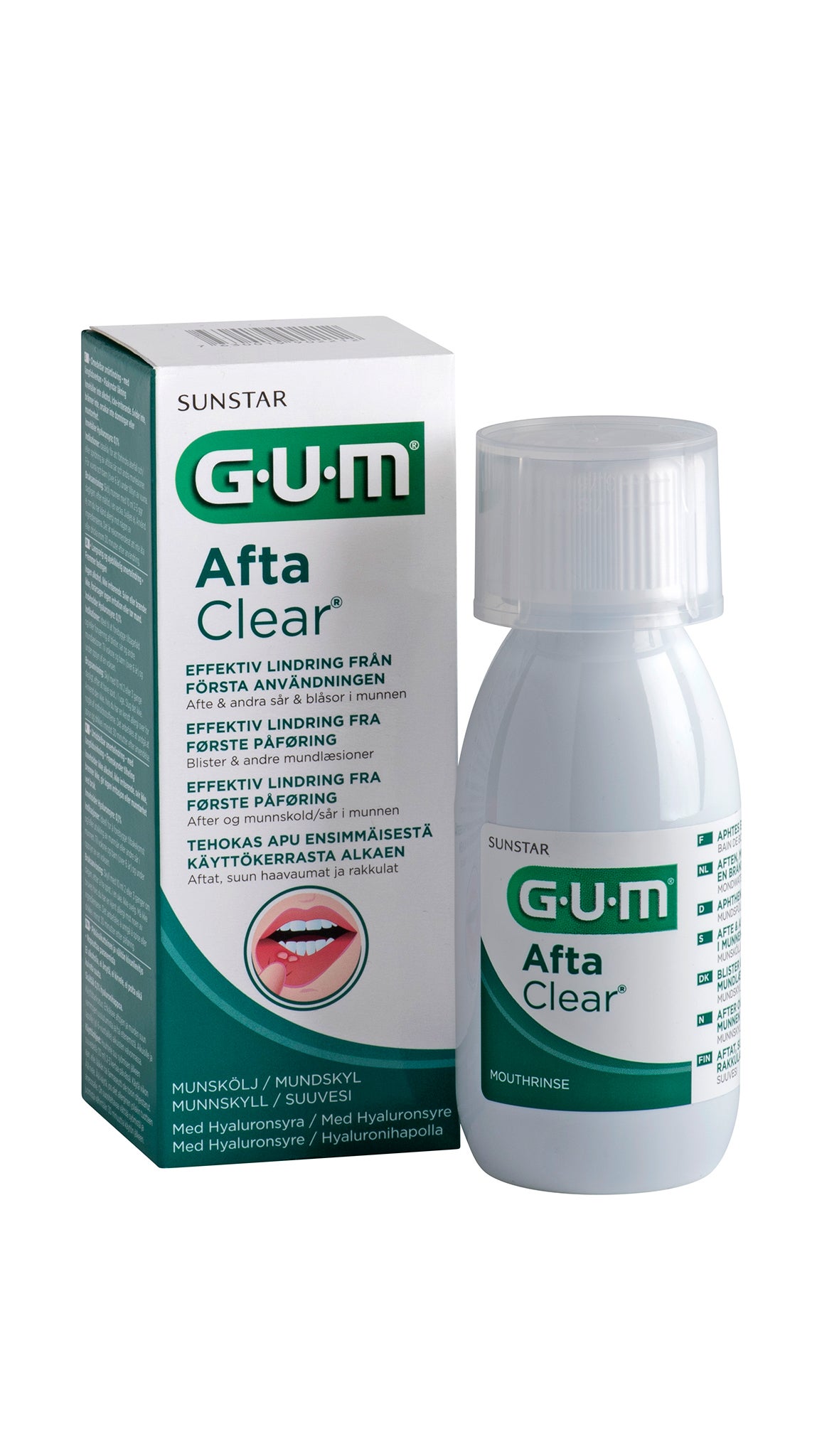 GUM AftaClear Suuvesi 120ml - Tehokas Aftahoito