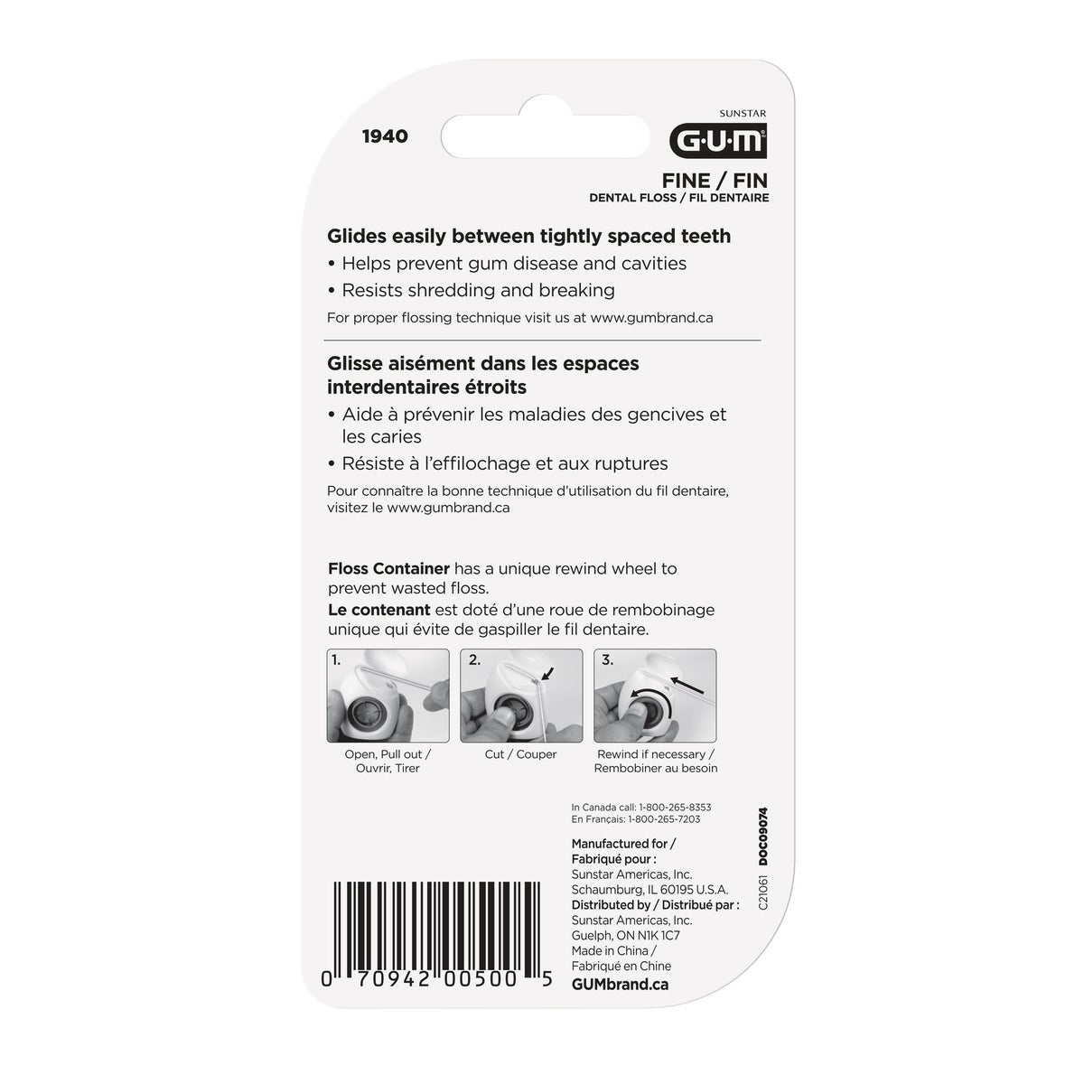 GUM® FINE Dental Floss Mint