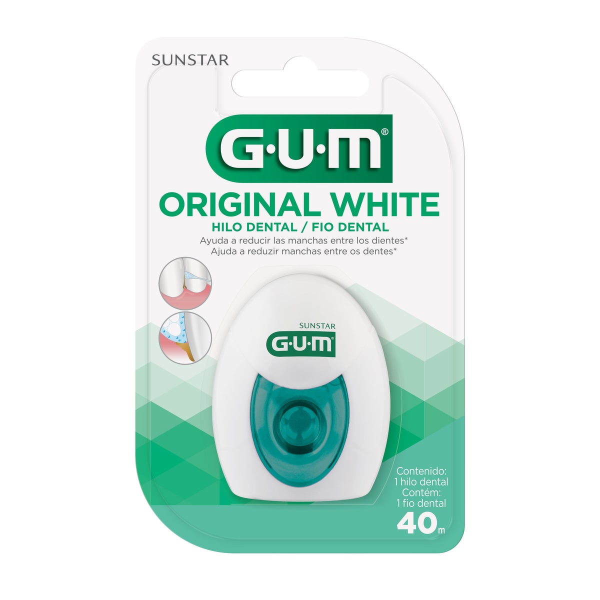 Fio dental original white gum fio dental clareador
