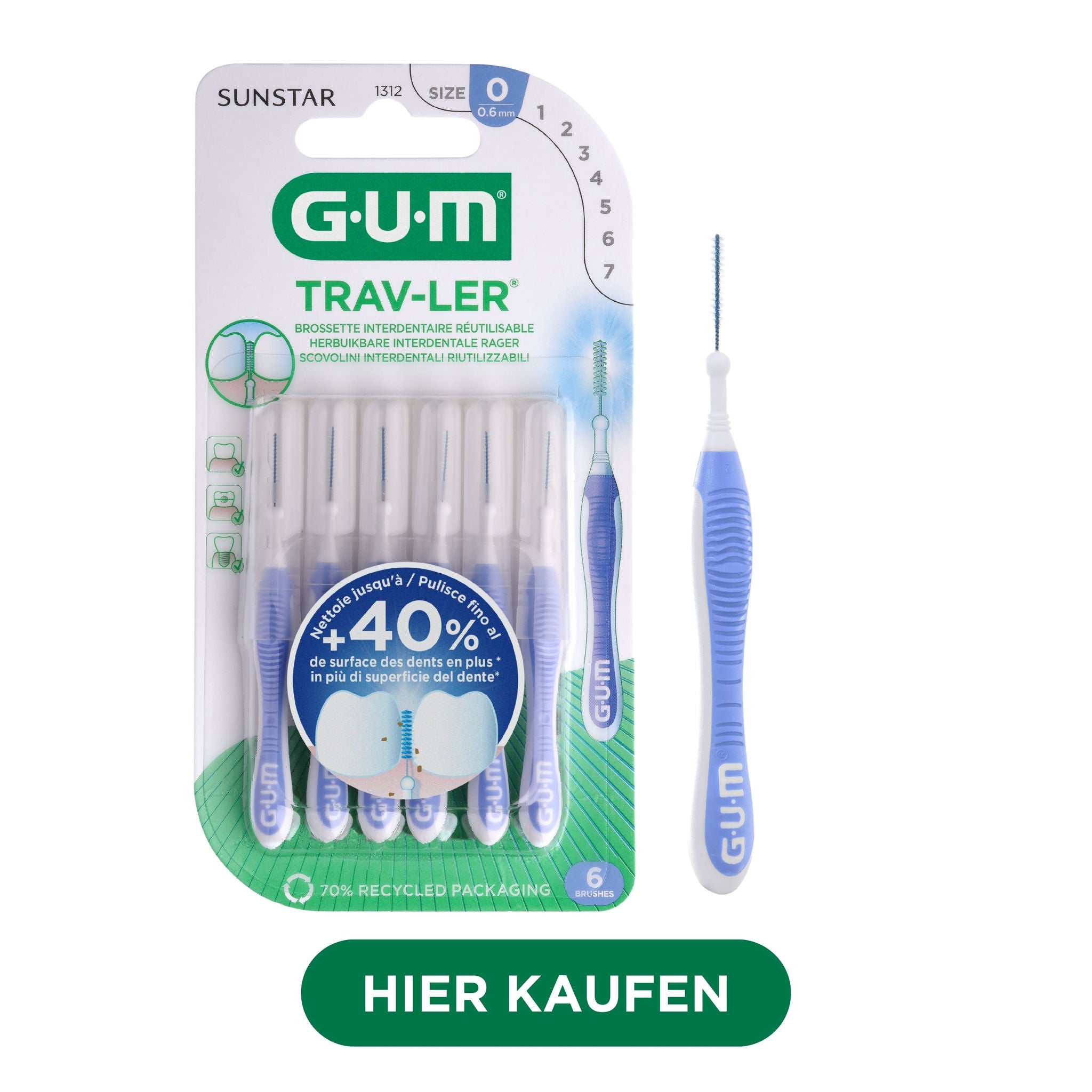 FR_IT_DE_Product catalogue hub images_with-badge_120625 - 1312HA-GUM-INTERDENTAL-BRUSH-TRAV-LER-0-6MM-6CTS-hero-DTC
