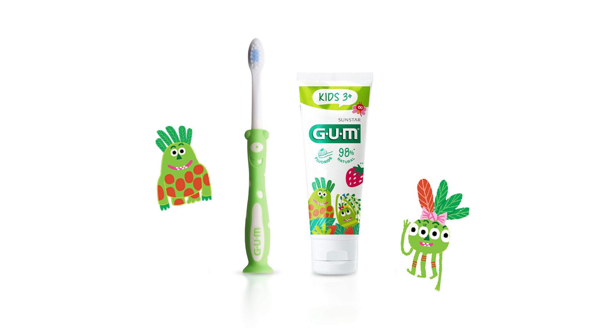 GUM KIDS Toothbrush and Toothpaste