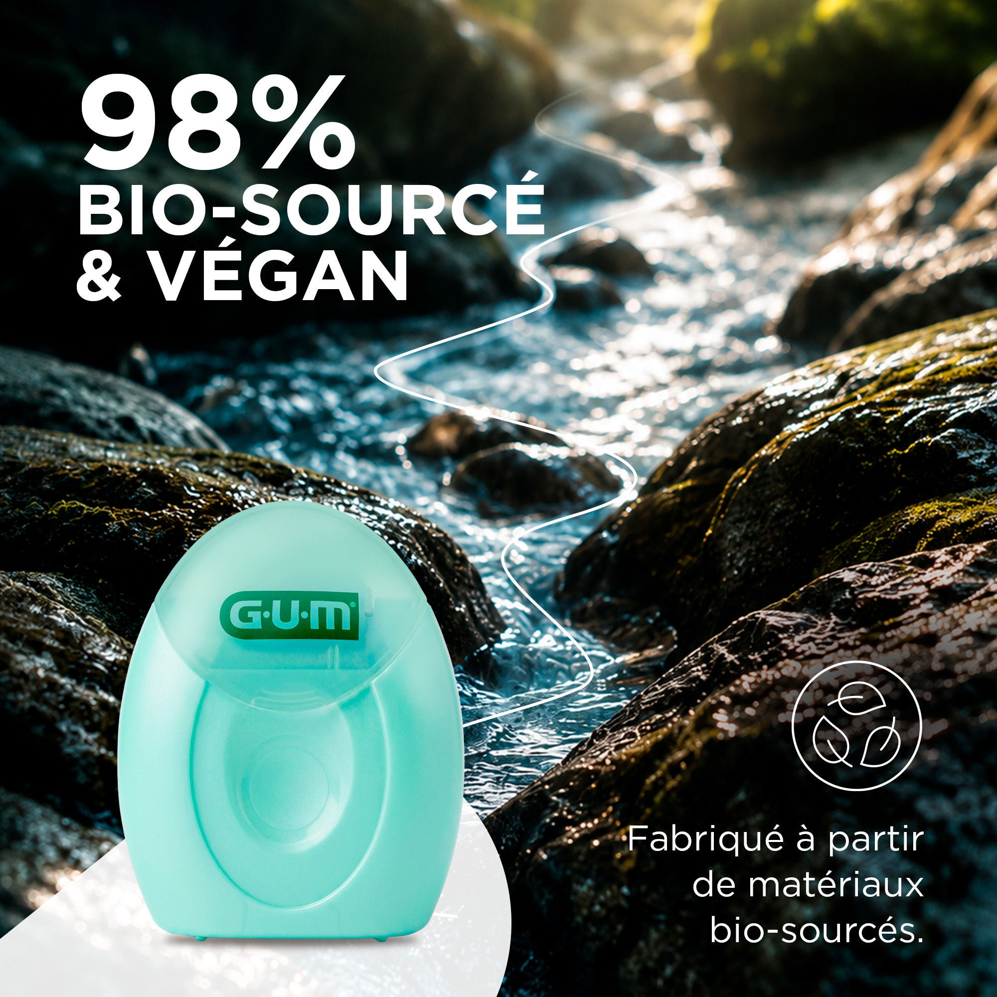 GUM SLIM FLOSS est un produit 98 % d'origine biologique et vegan
