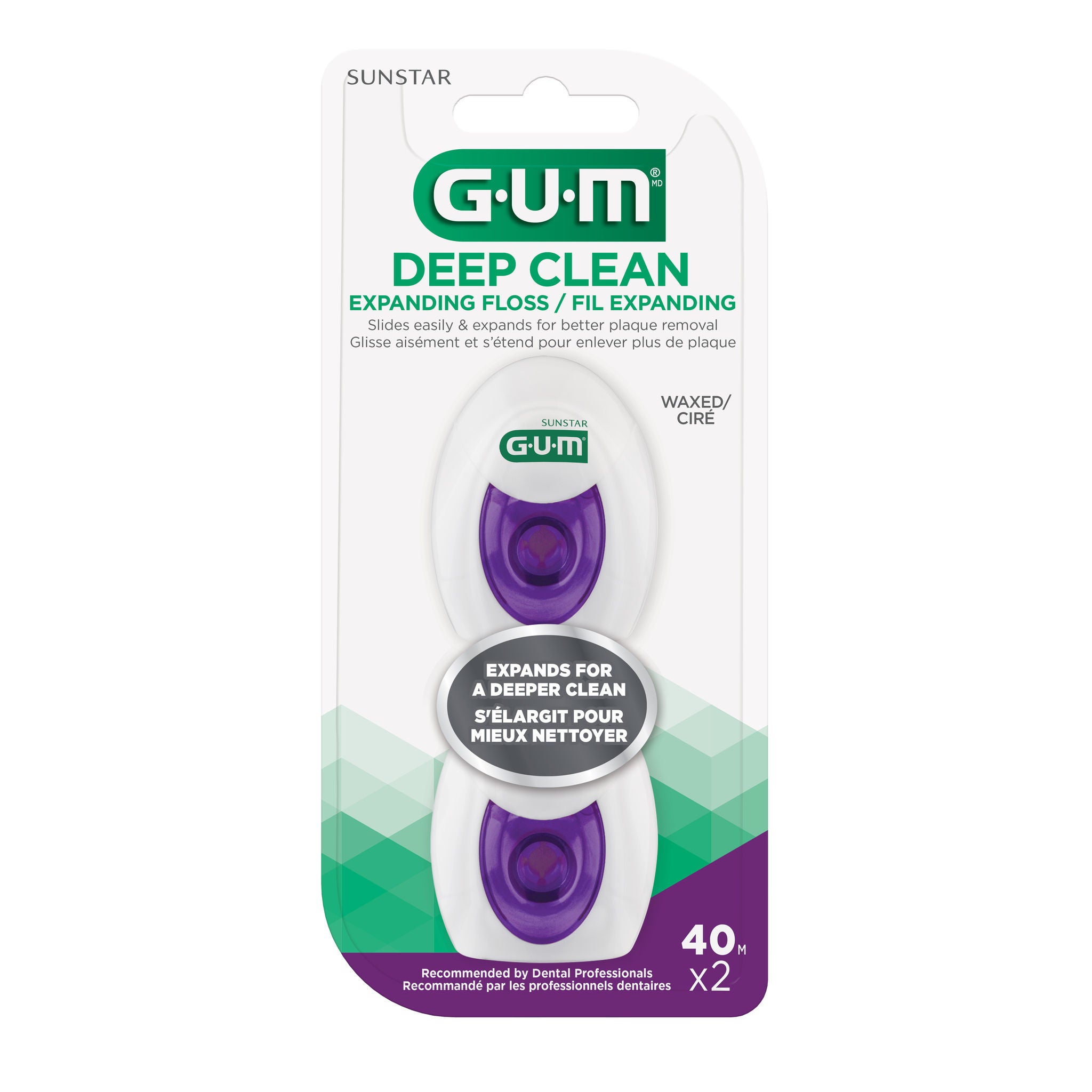 GUM DEEP CLEAN EXPANDING Floss 2 x 40m