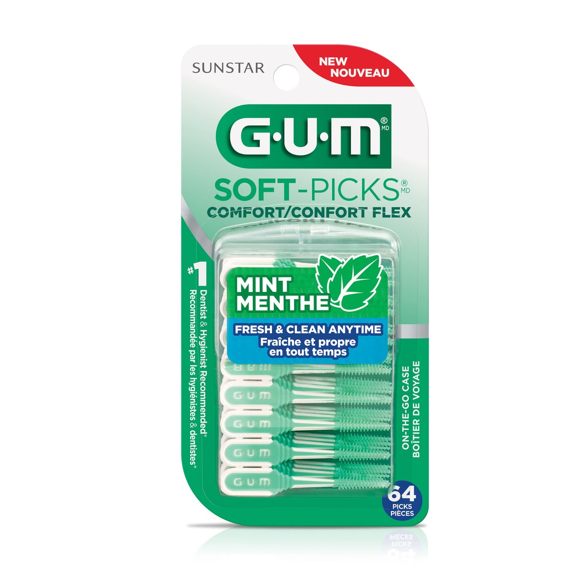 GUM® SOFTPICKS® COMFORT FLEX Rubber picks with flexible neck