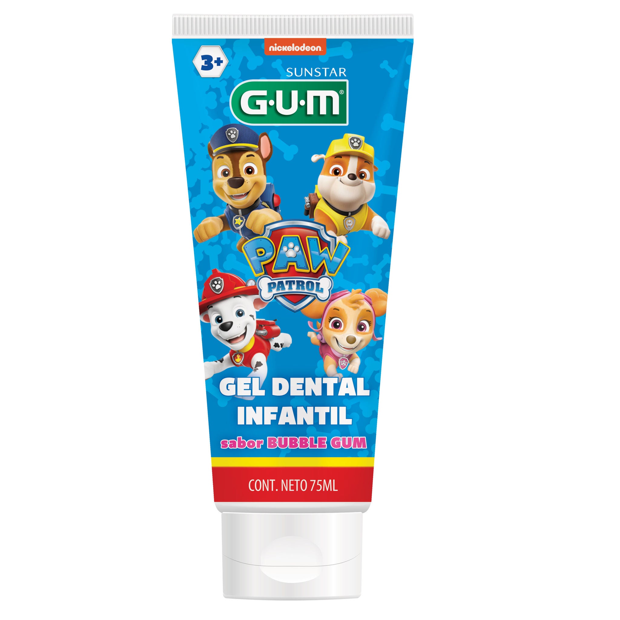 GUM Paw Patrol Crema Dental para ninos - Sabor Chicle +3 anos, 75ml