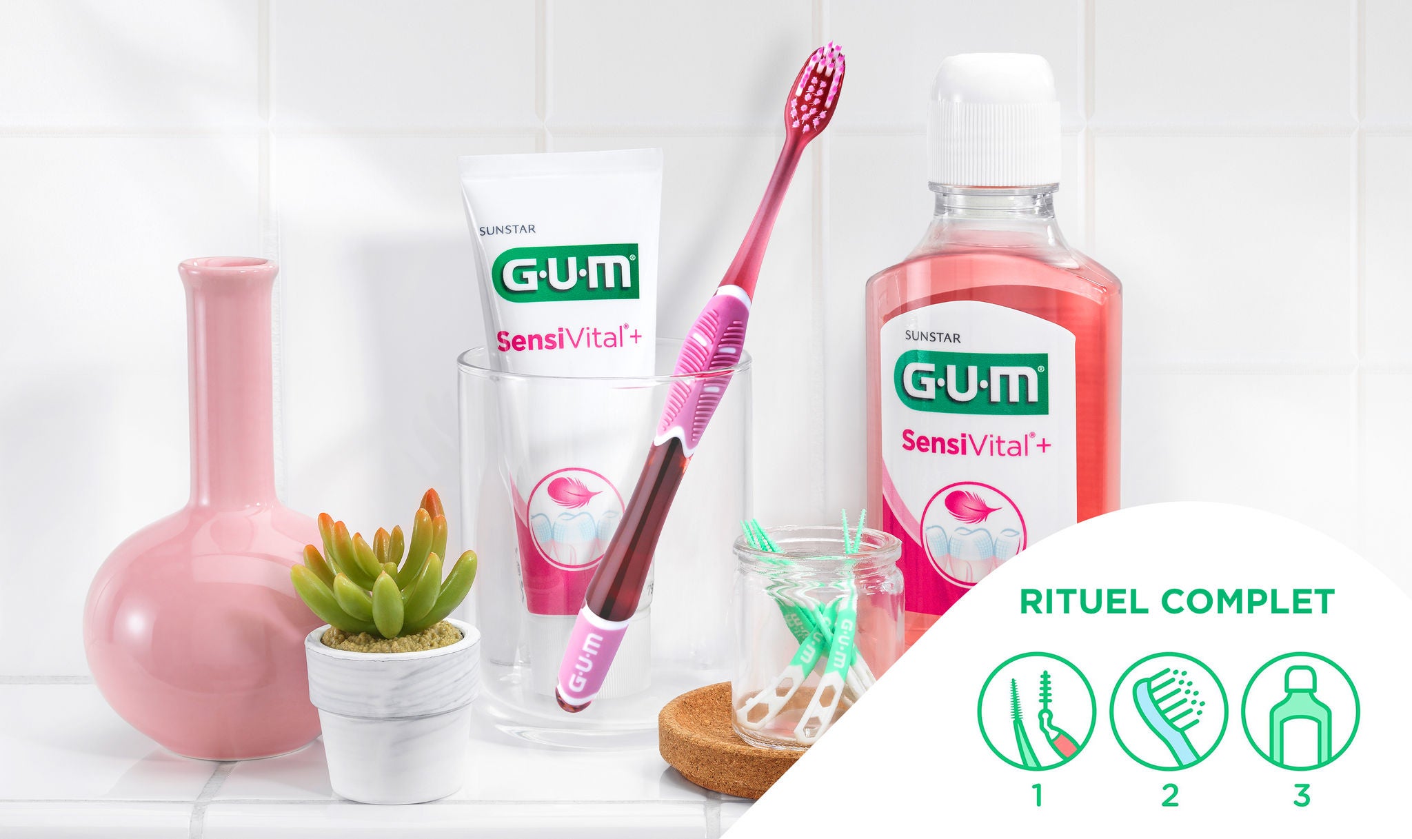 A complete self care with the new GUM PRO SENSITIVE and the SensiVital range