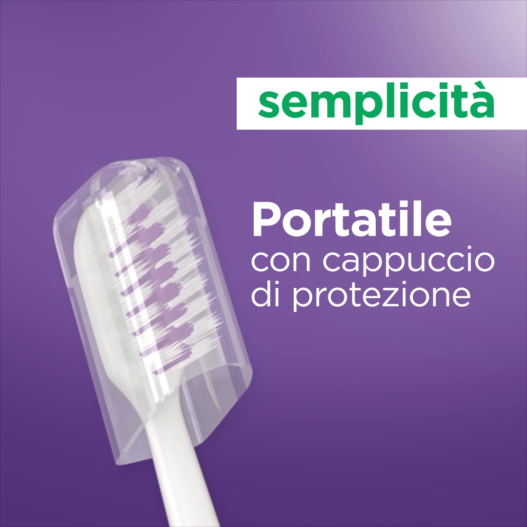 Spazzolino GUM SONIC ORTHO - Portatile con cappuccio di protezione