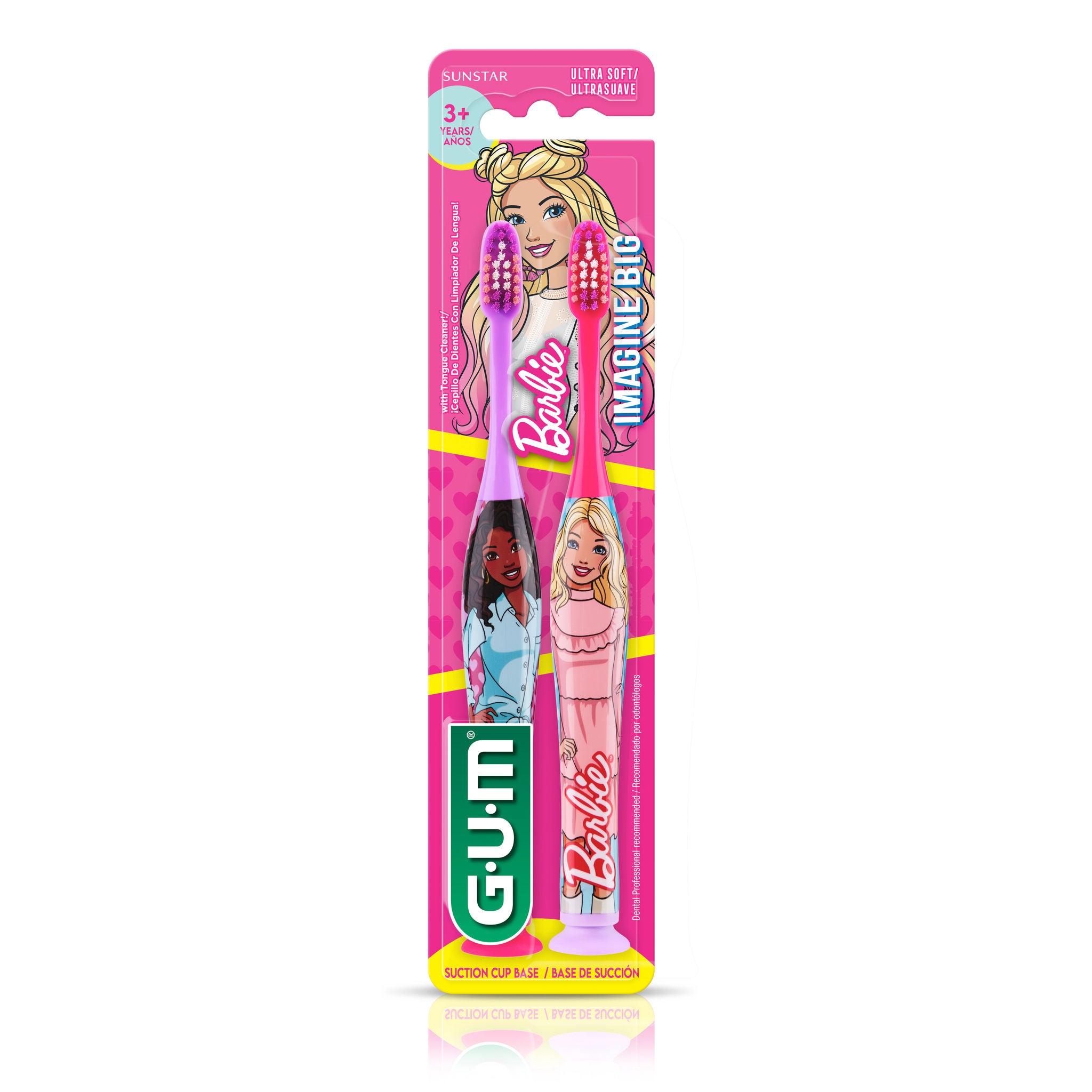 GUM BARBIE Cepillo de dientes manual 2pack
