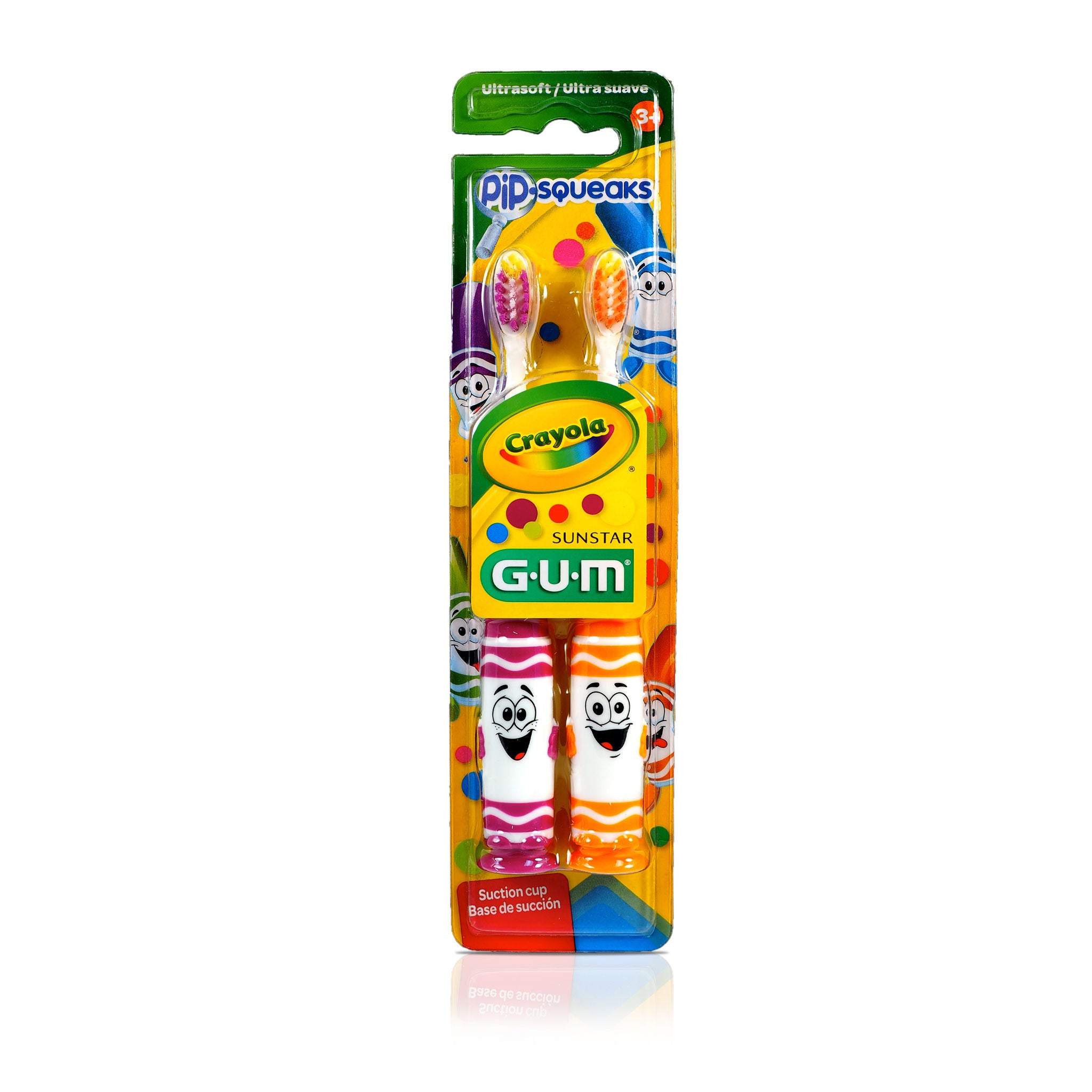 GUM CRAYOLA Pip-Squeaks Cepillo de dientes infantil - 2 unidades