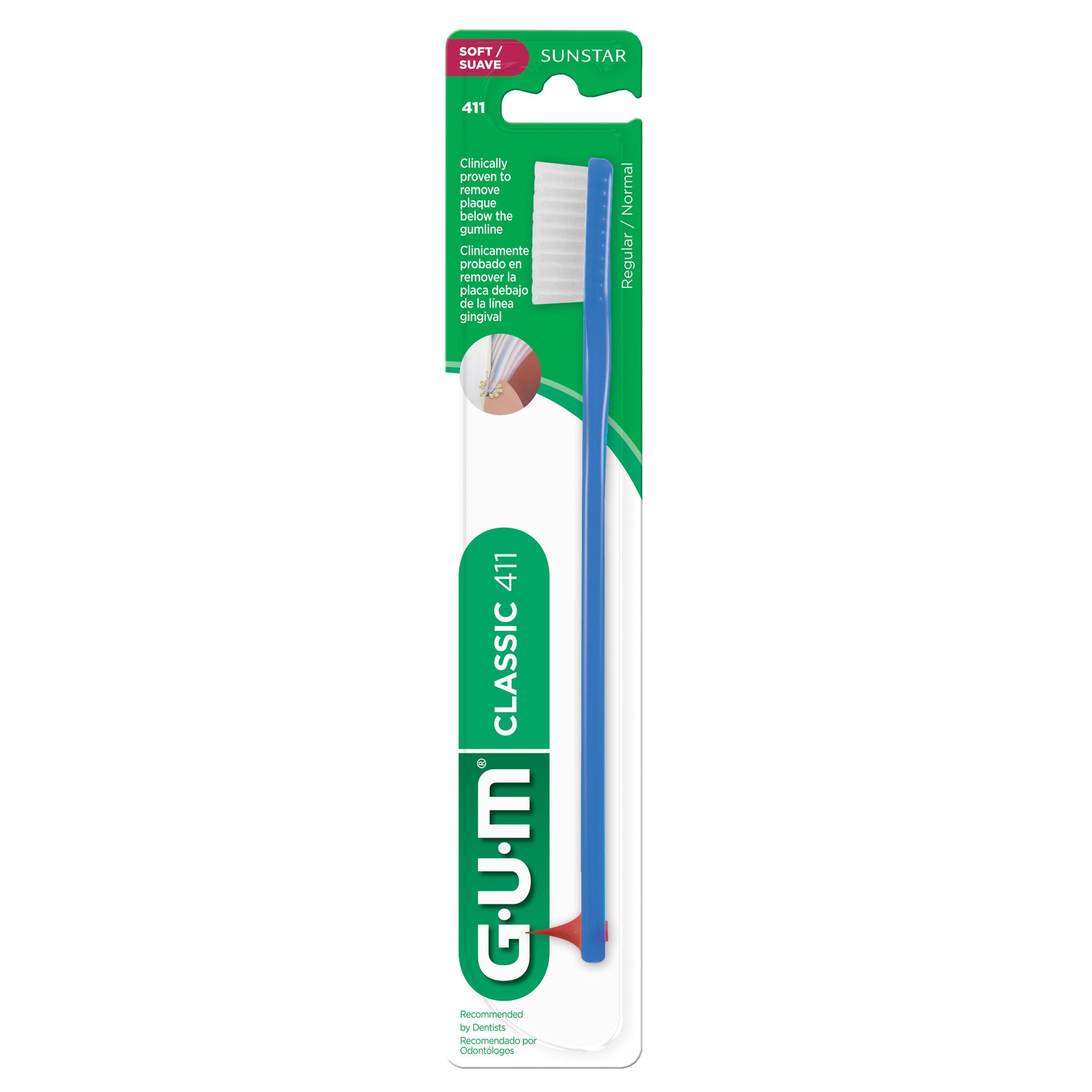 GUM Classic 411 Gingivitis Cepillo Suave