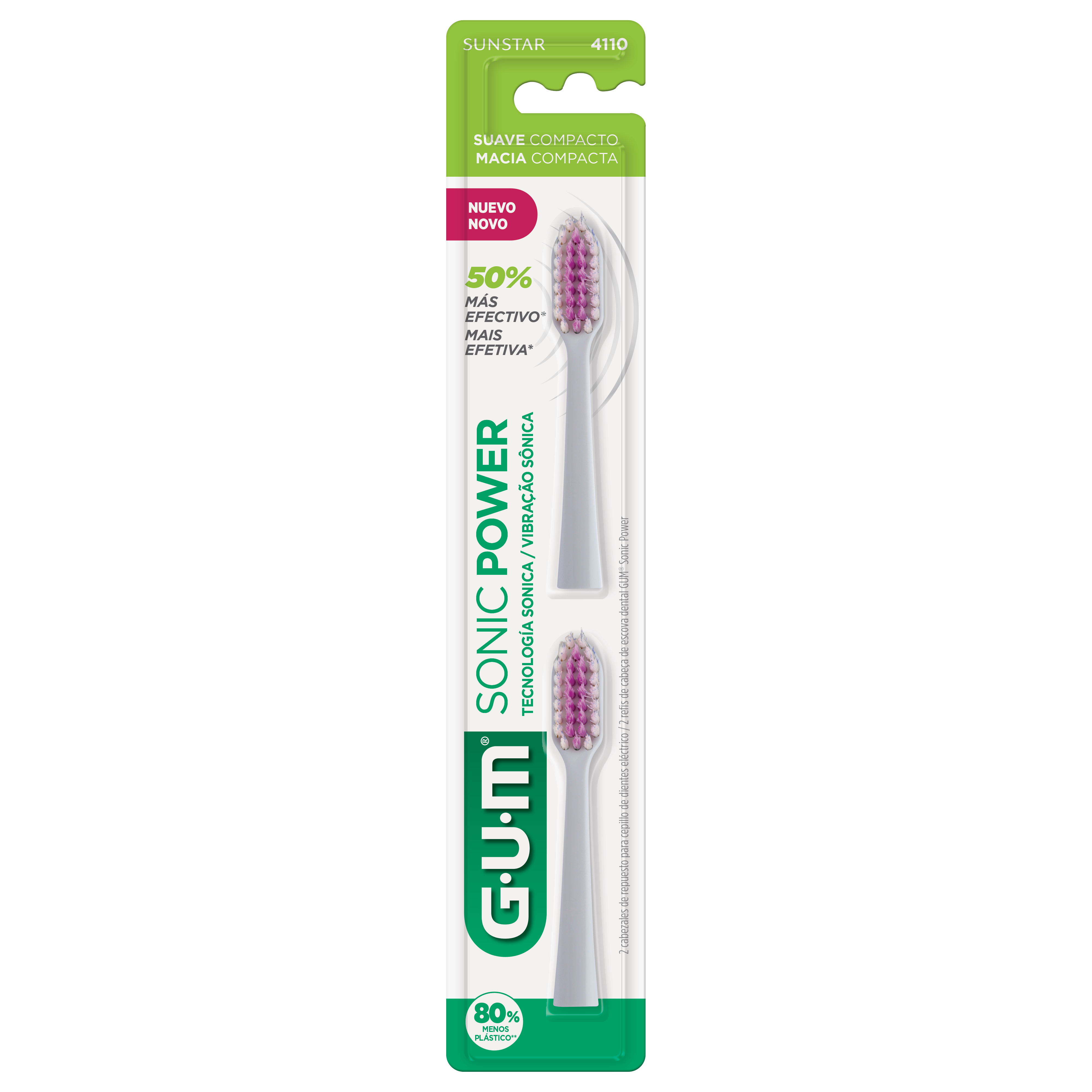 GUM Cepillo de Dientes Sonic Power Repuestos (White) GUM Cepillo de Dientes Sonic Power Repuestos (White)