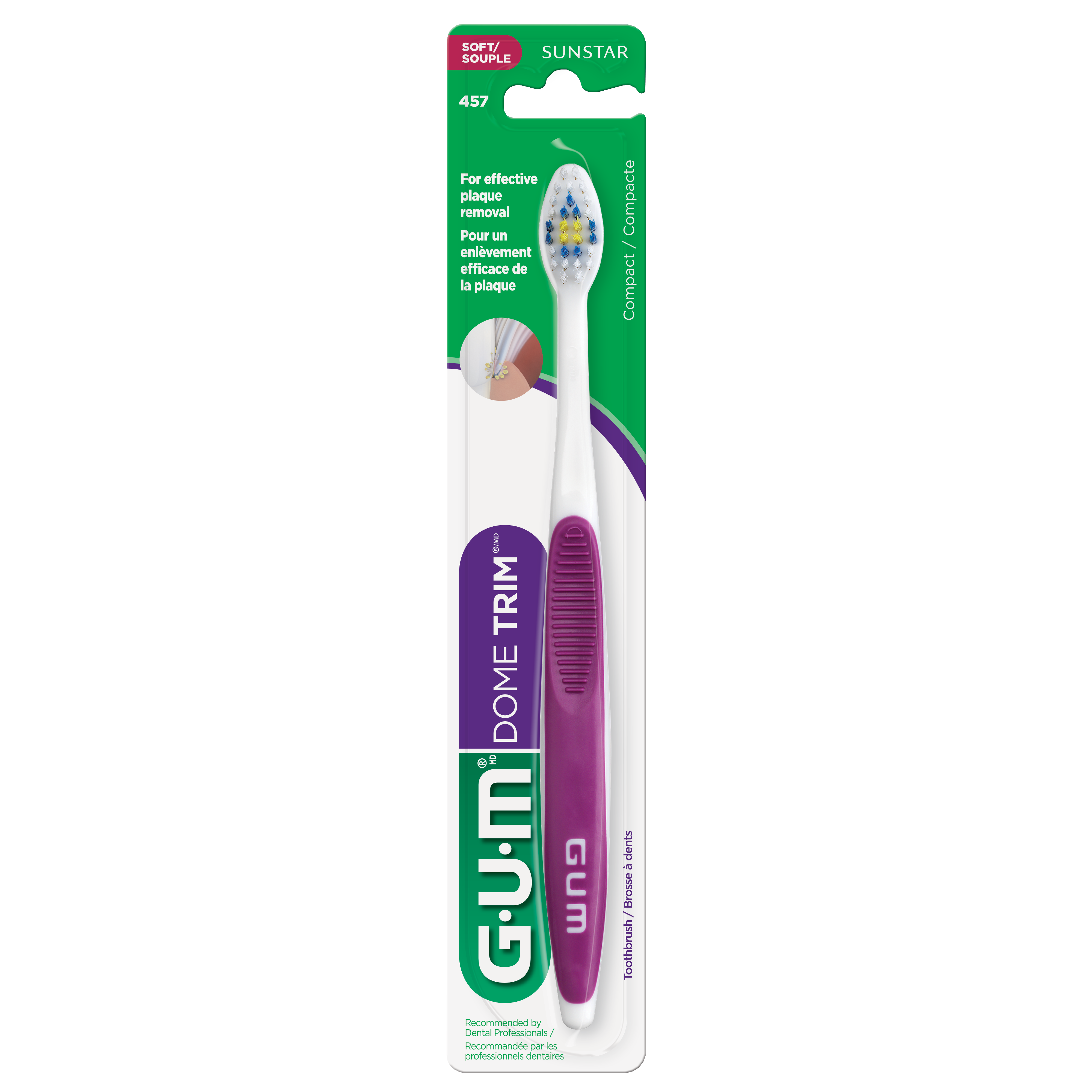 GUM DOME TRIM Toothbrush, Soft Bristles