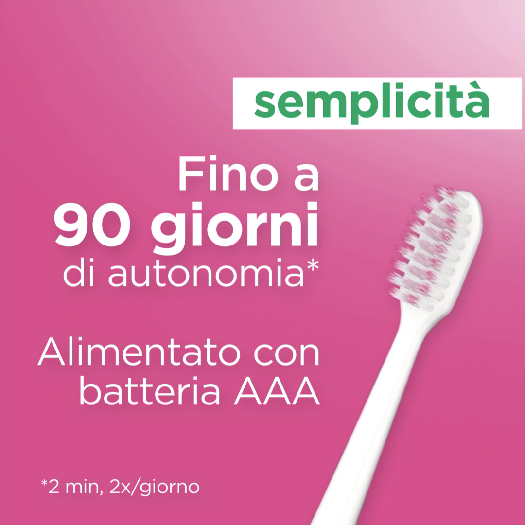 GUM SONIC SENSITIVE - Fino a 90 giorni di autonomia con batteria AAA