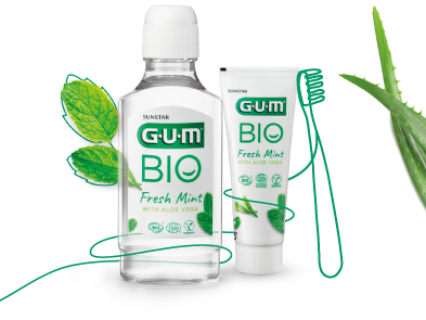 Línea de dentífrico GUM BIO y colutorio GUM BIO