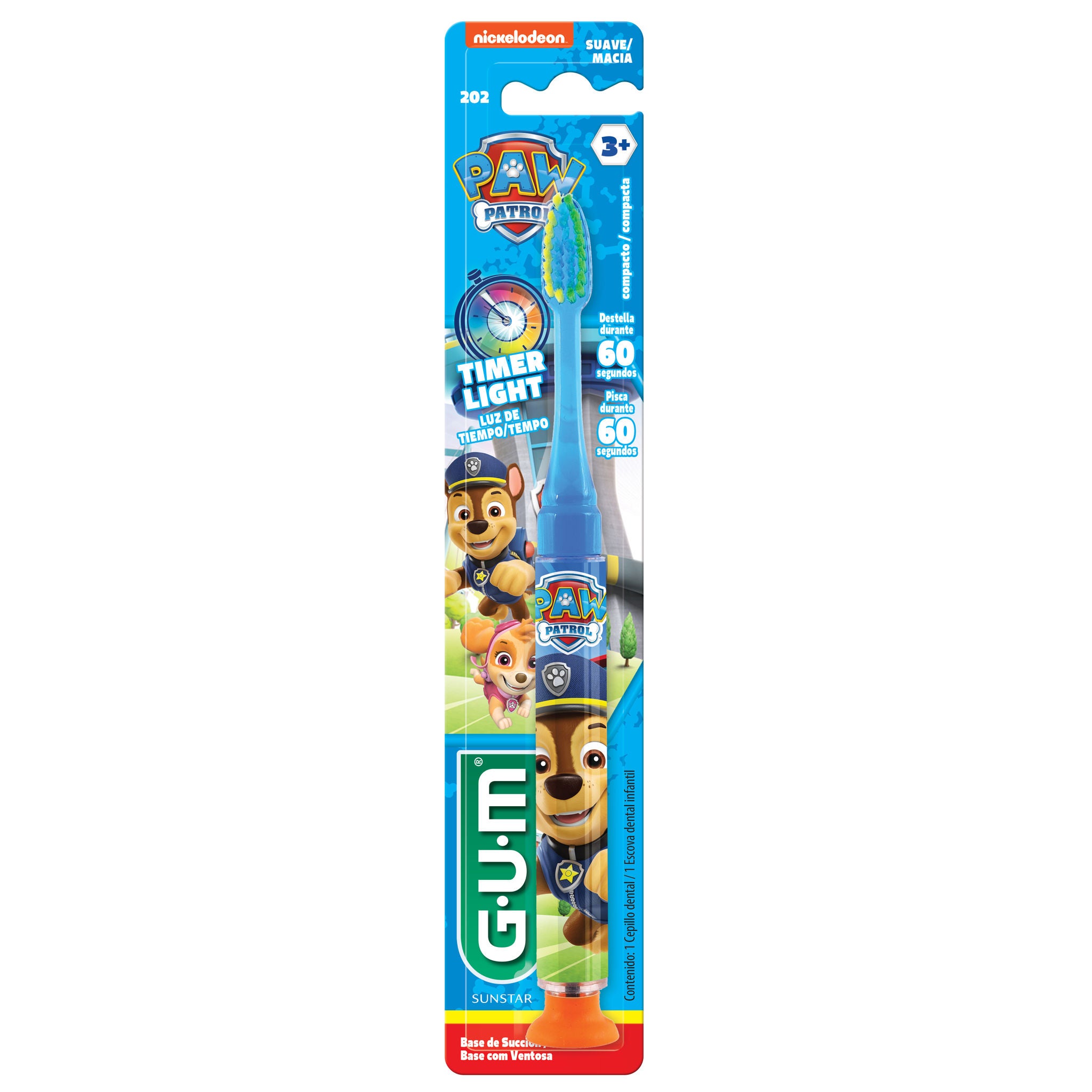 GUM Escova Timer Light Patrulha Canina