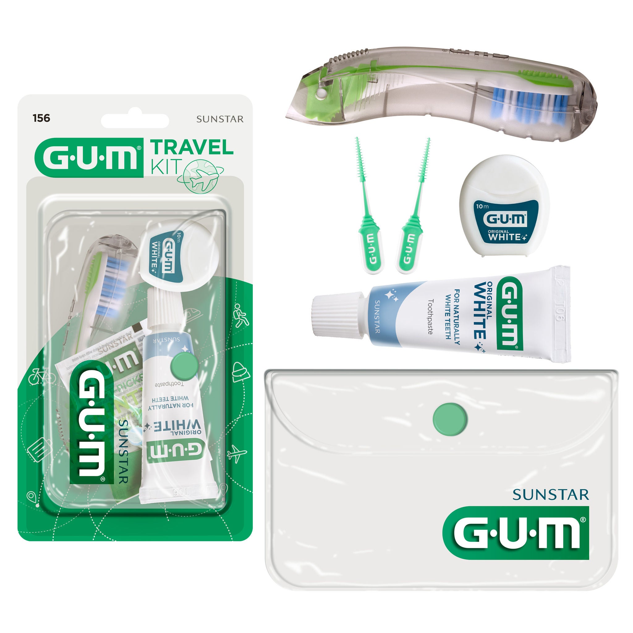 GUM TRAVEL KIT Tandenborstel reisset