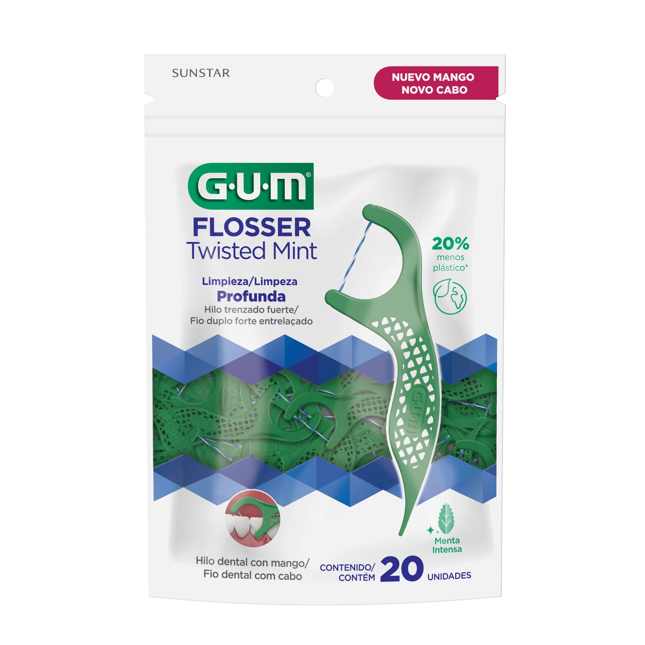 GUM Flossers TWISTED MINT