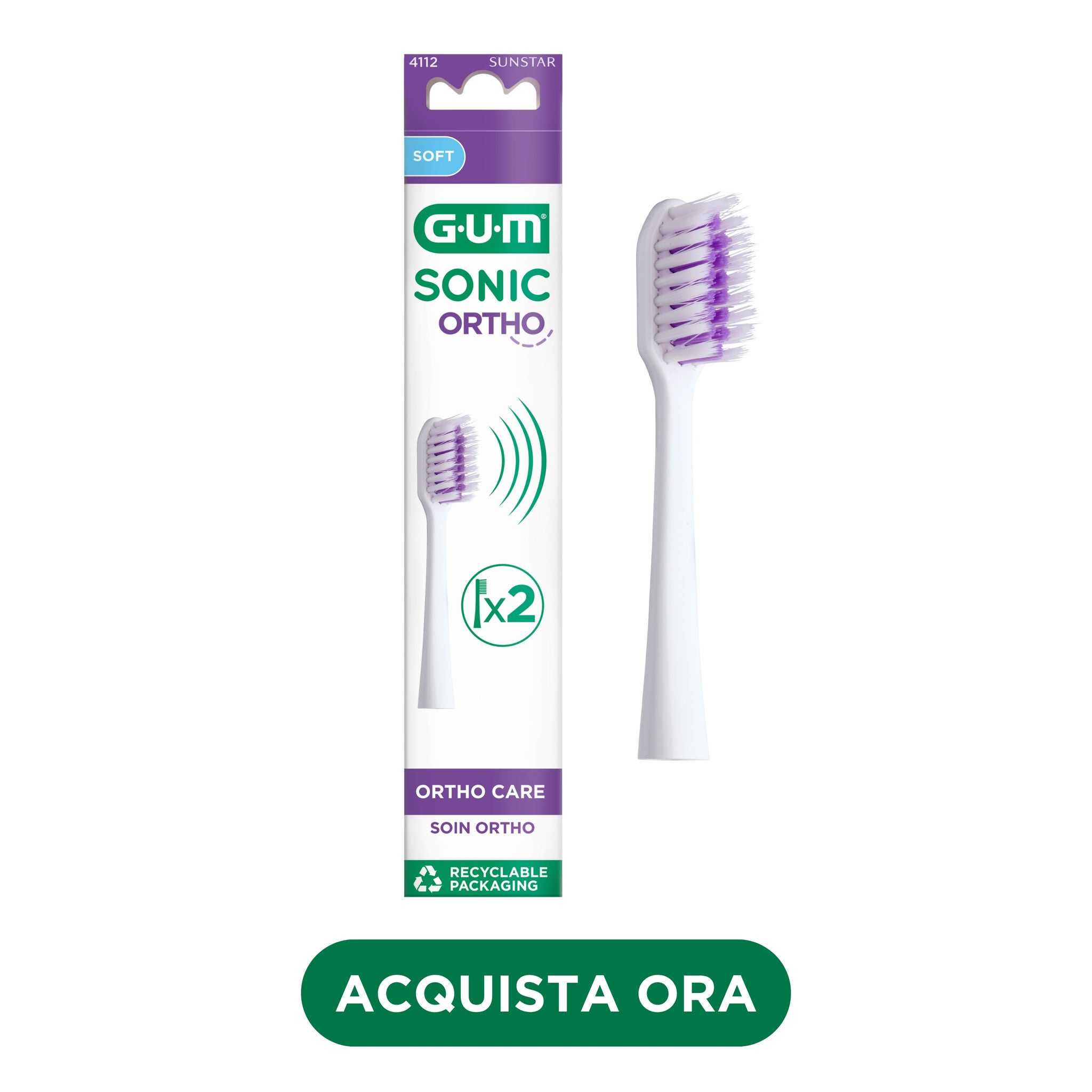 FR_IT_DE_Product catalogue hub images_with-badge_120625 - 4112BTM-GUM-SONIC-ORTHO-TOOTHBRUSH-REFILL-IT-hero-with-badge-DTC