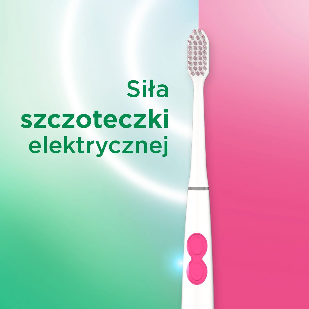 GUM SONIC SENSITIVE Battery Toothbrush and GUM SensiVital toohpaste along with some accessories such as flowers, sunglasses and a summer hat