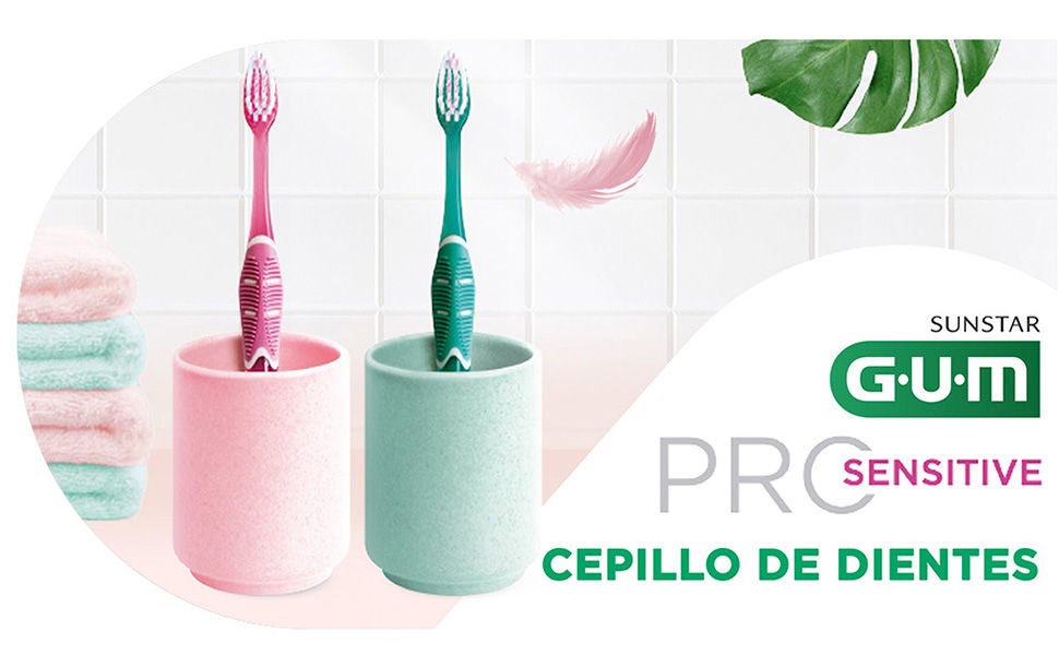 Cepillos GUM PRO SENSITIVE en el baño