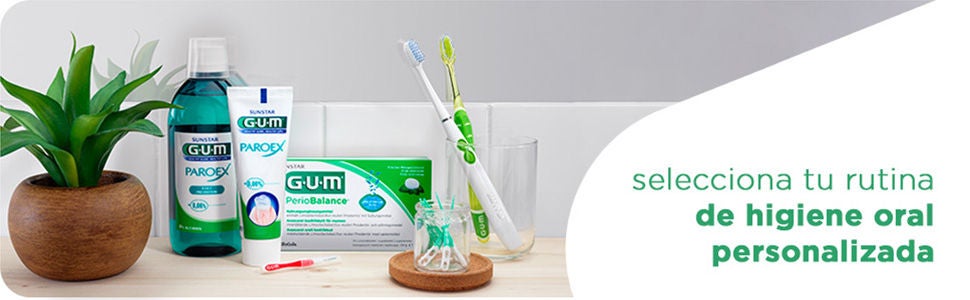 Productos GUM para un cuidado avanzado de las encías con GUM PAROEX y el probiótico GUM PerioBalance