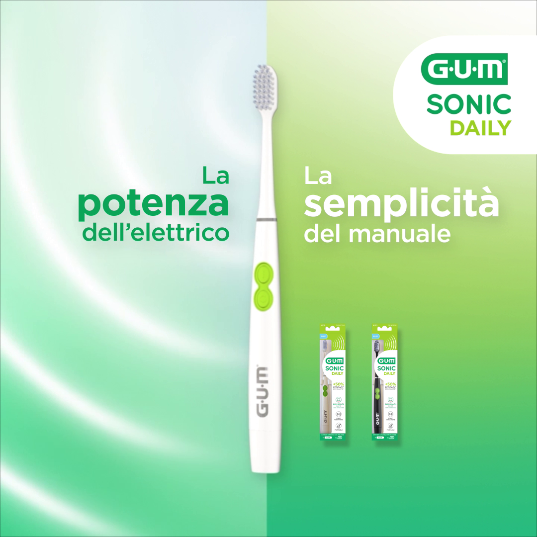 Spazzolino GUM SONIC DAILY - La potenza dell'elettrico, la semplicità del manuale