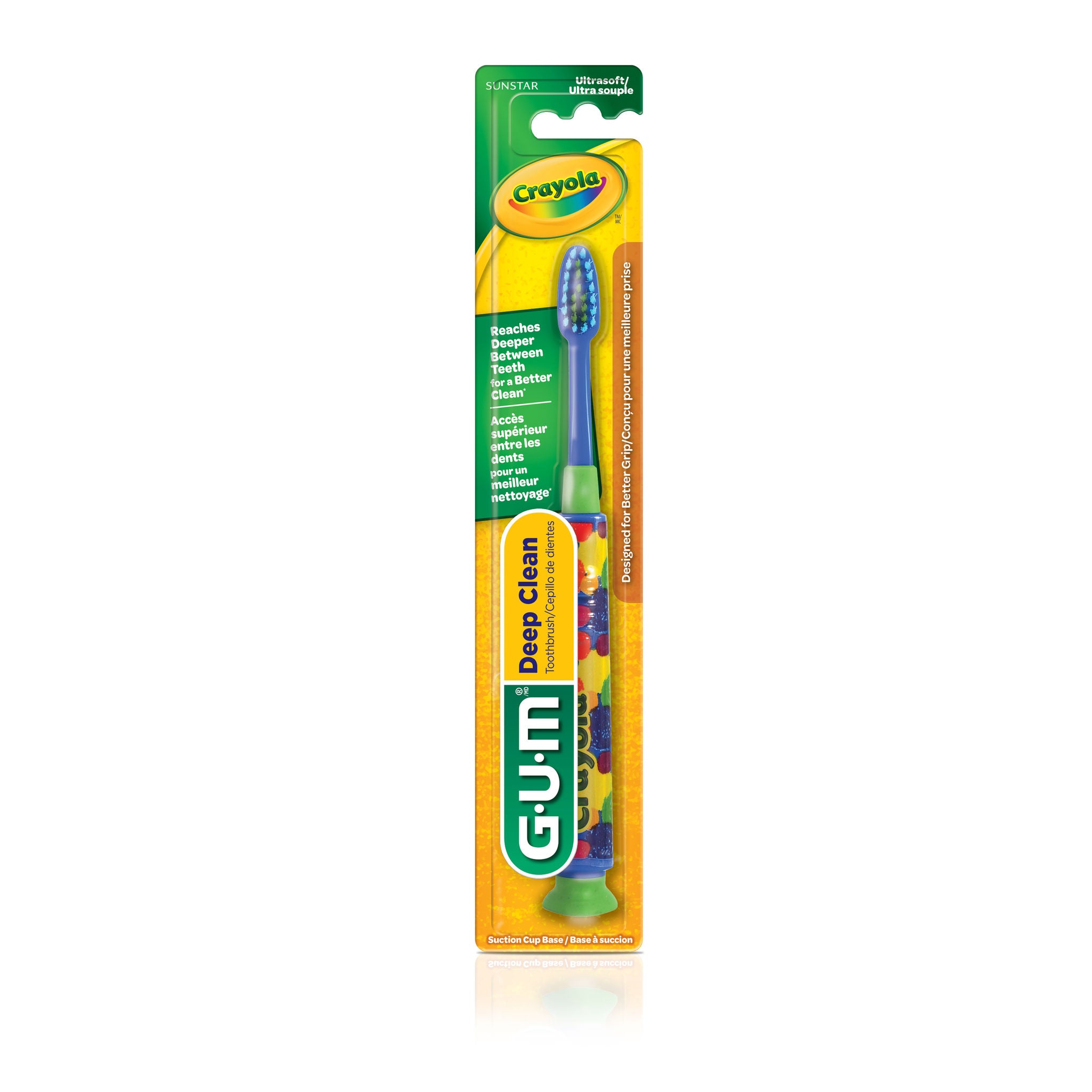 GUM CRAYOLA Kids' Deep Clean Toothbrush, Soft Bristles, 5+