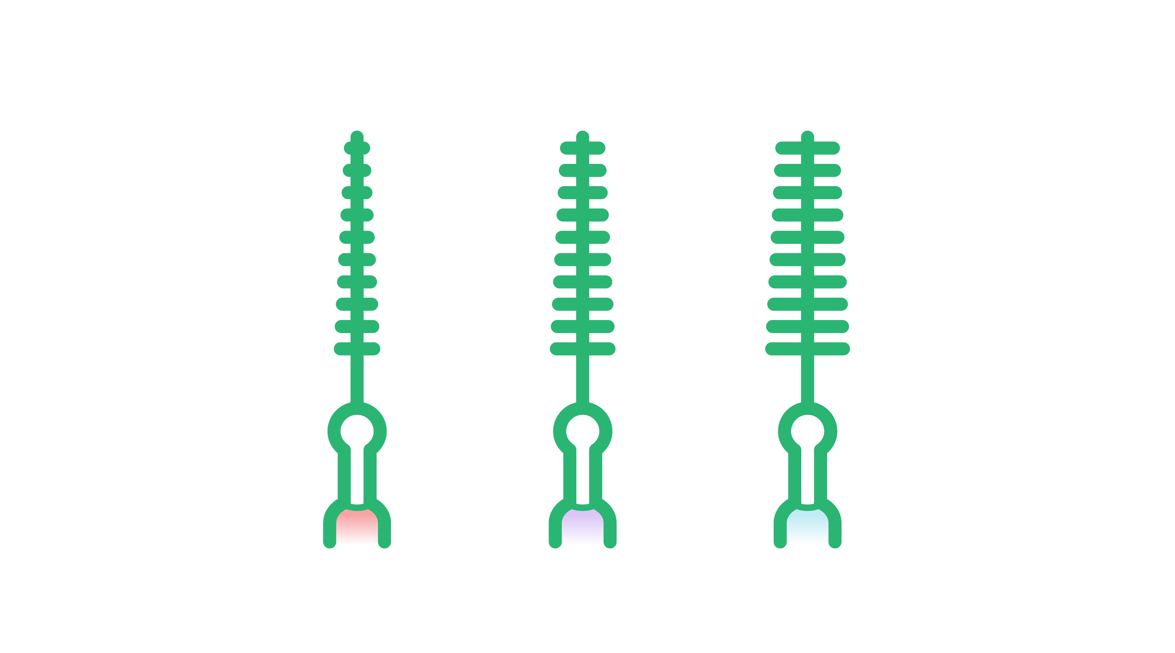 unterschiedliche Größen Interdentalbürsten