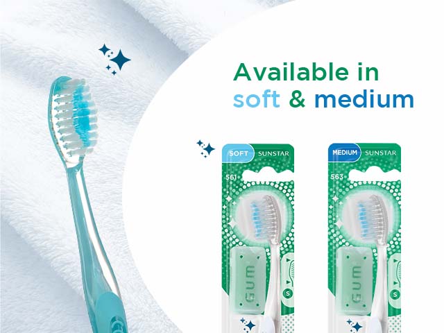 GUM ORIGINAL WHITE Toothbrush and packaging with 2 toothbrushes 