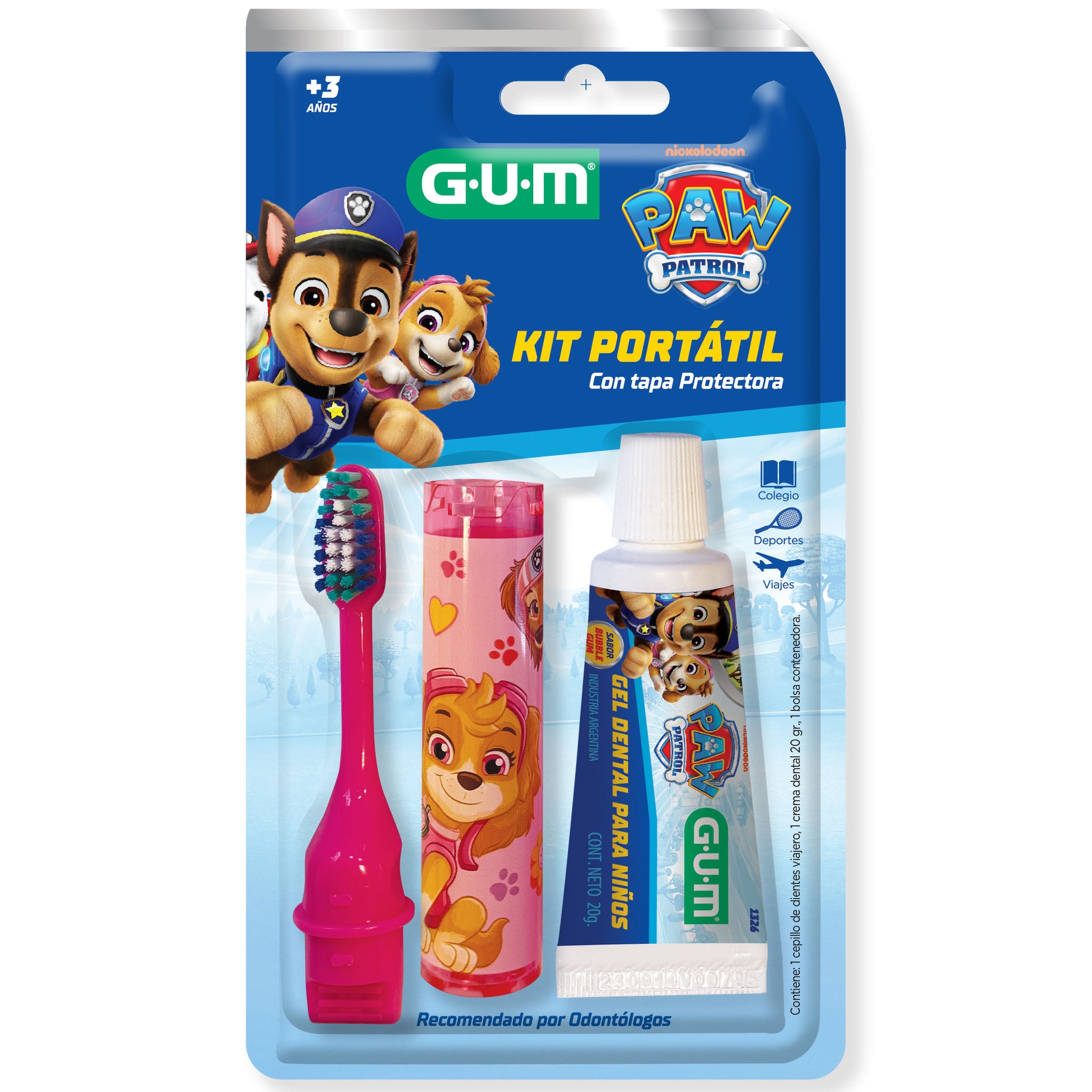 Kit Travel Paw Patrol Rosa