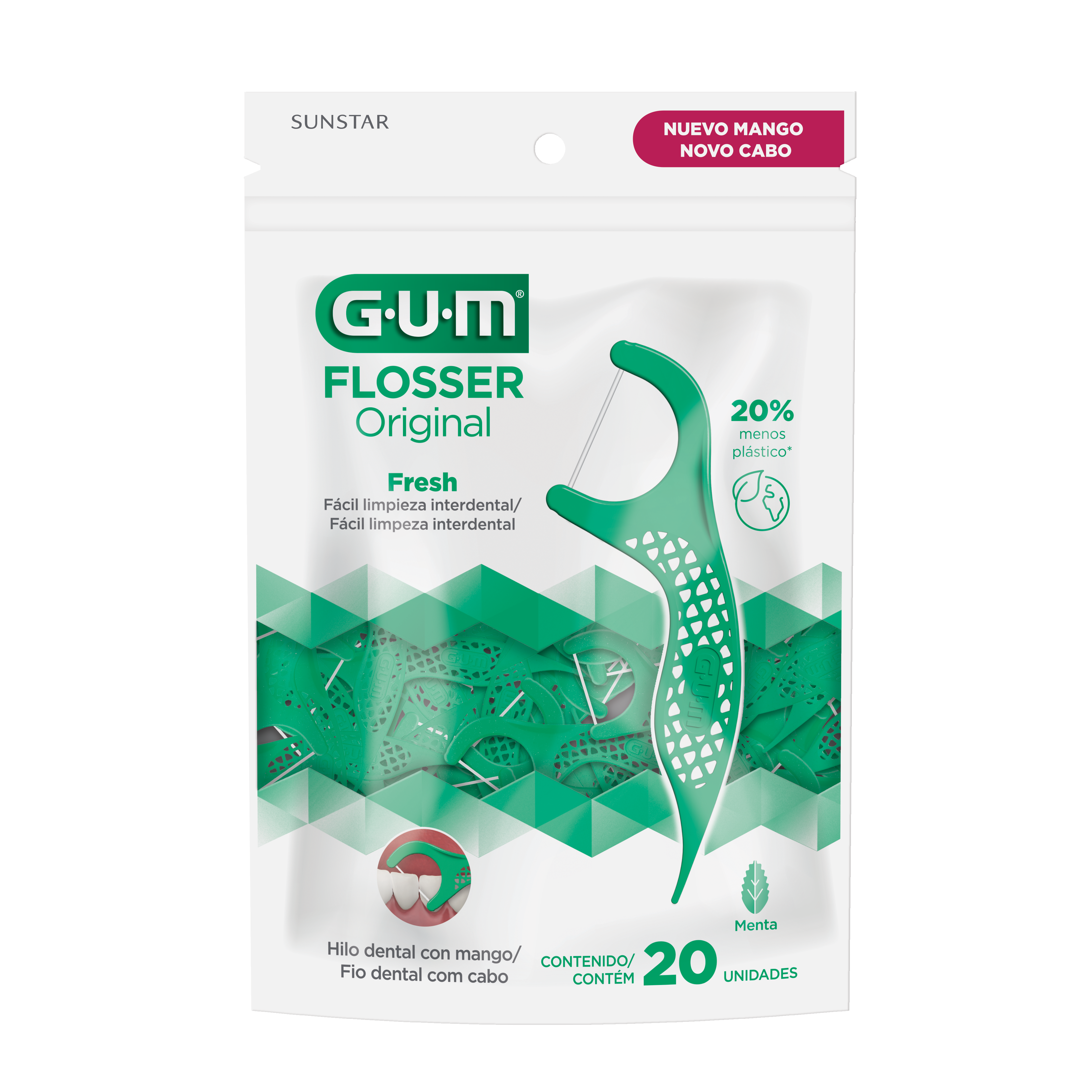 GUM® FLOSSER ORIGINAL - Hilo Dental con Mango 20u. GUM® FLOSSER ORIGINAL - Hilo Dental con Mango 20u.