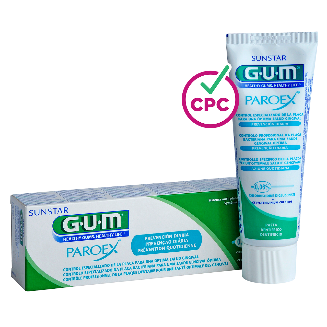 Pasta de dientes de mantenimiento GUM PAROEX 0,06%