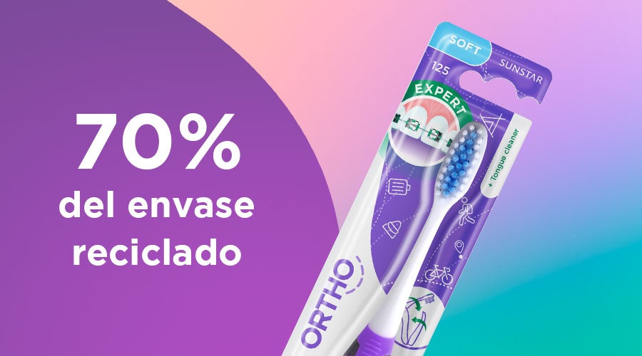 Cepillo GUM TRAVEL ORTHO con envase reciclado