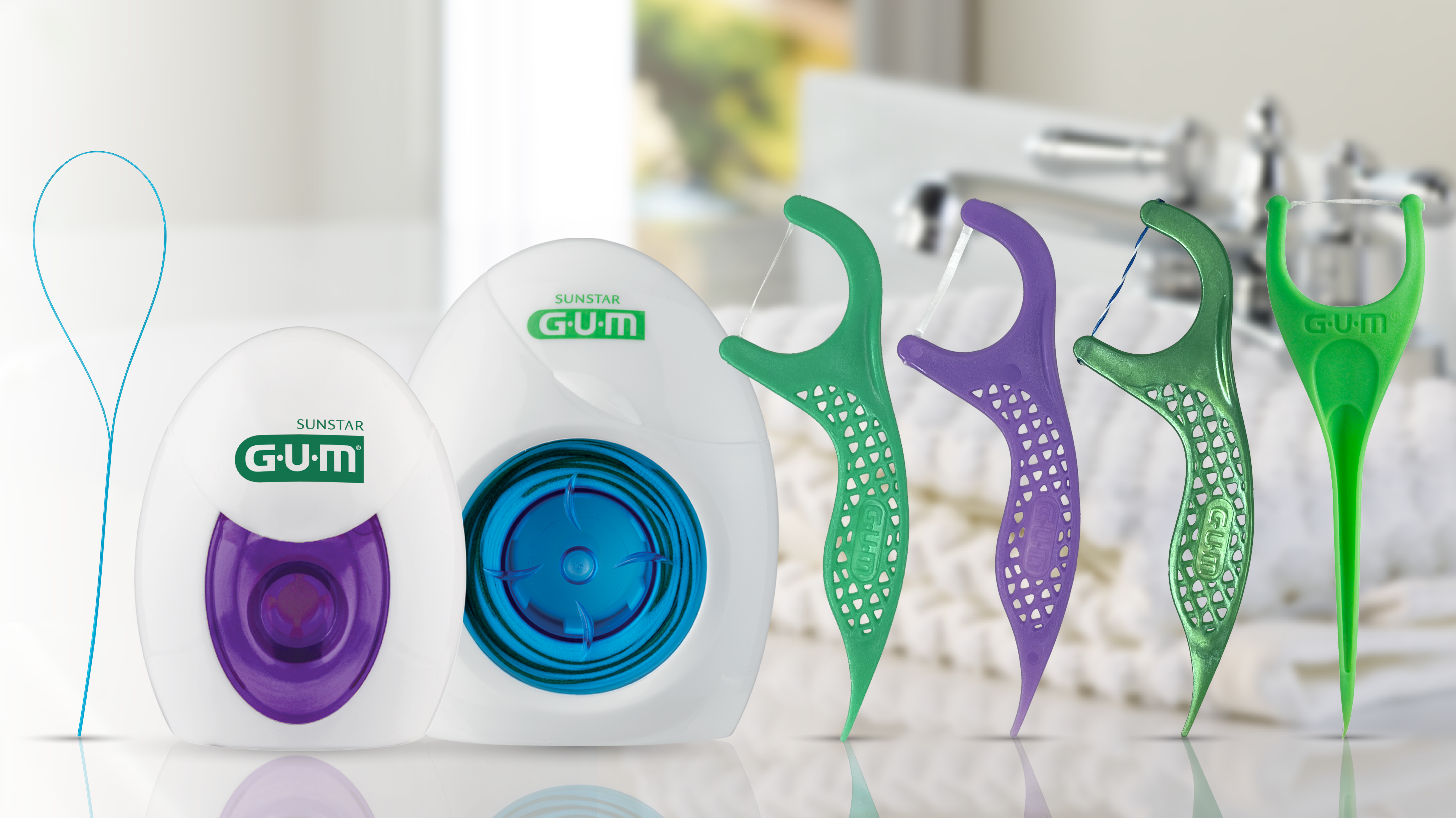 GUM dental floss and flossers