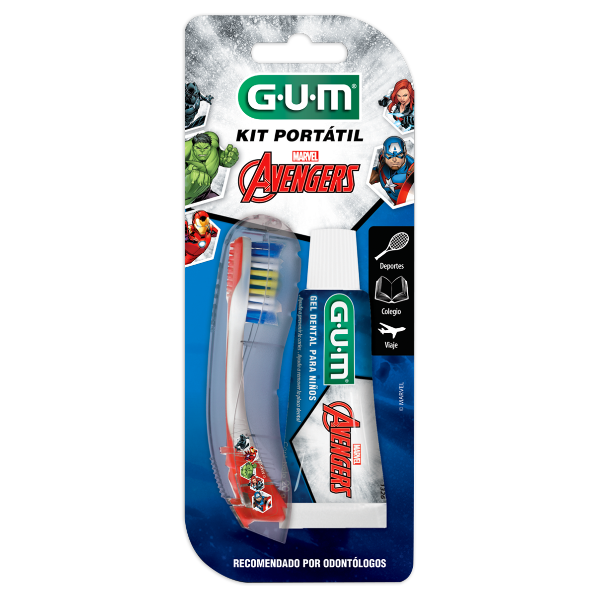 GUM Kit Portatil para ninos Avengers