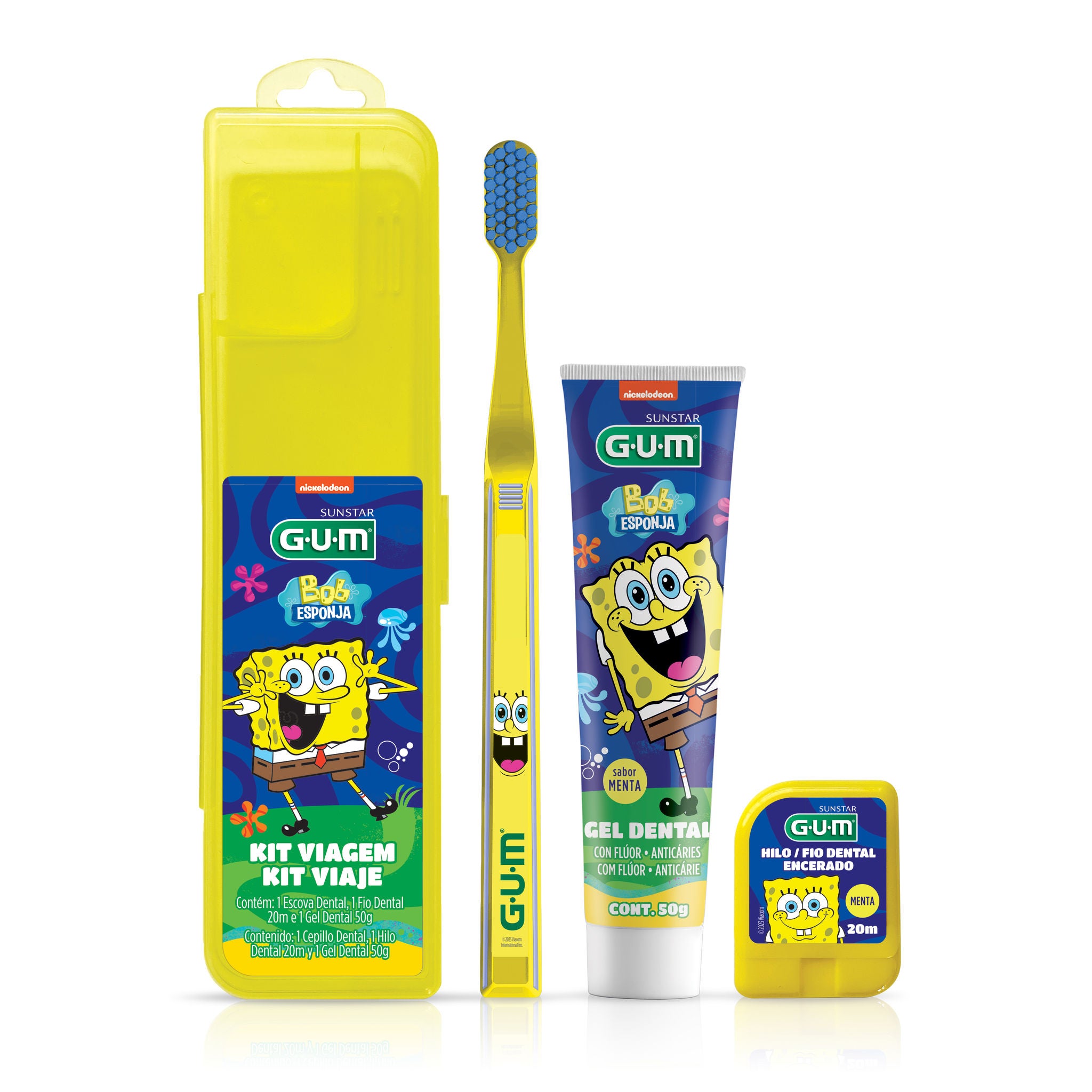 GUM Kit Escovação Dental Bob Esponja