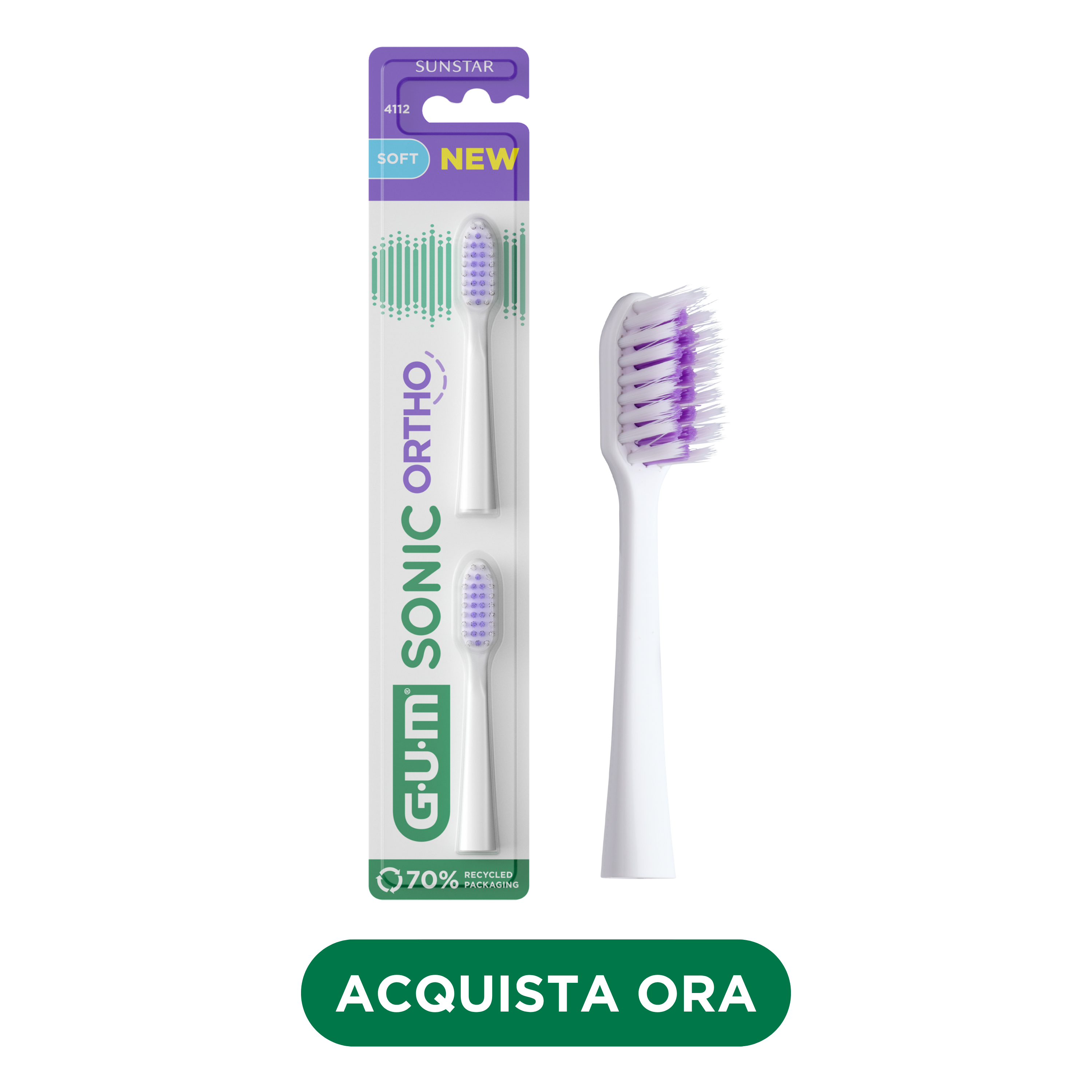 FR_IT_DE_Product catalogue hub images_with-badge_120625 - 4112BTM-GUM-SONIC-ORTHO-TOOTHBRUSH-REFILL-IT-hero-with-badge-DTC