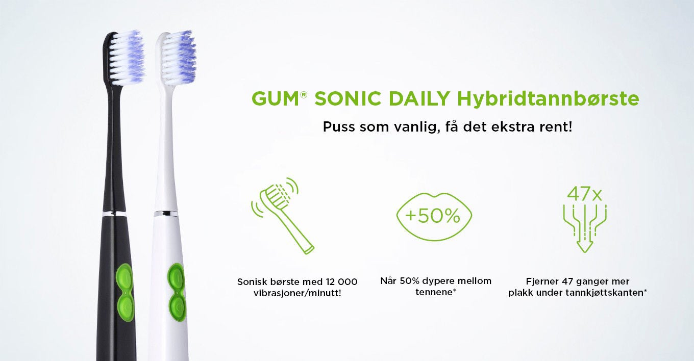 GUM® SONIC DAILY hybridtannbørste