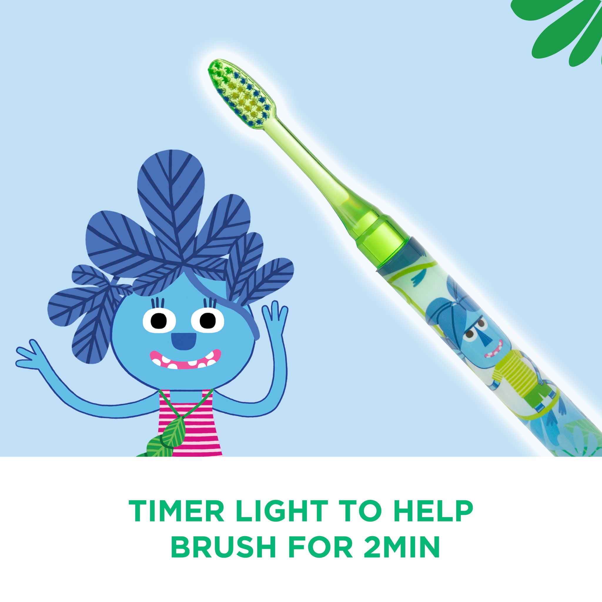 GUM LIGHT-UP with a zoom on the toothbrush head