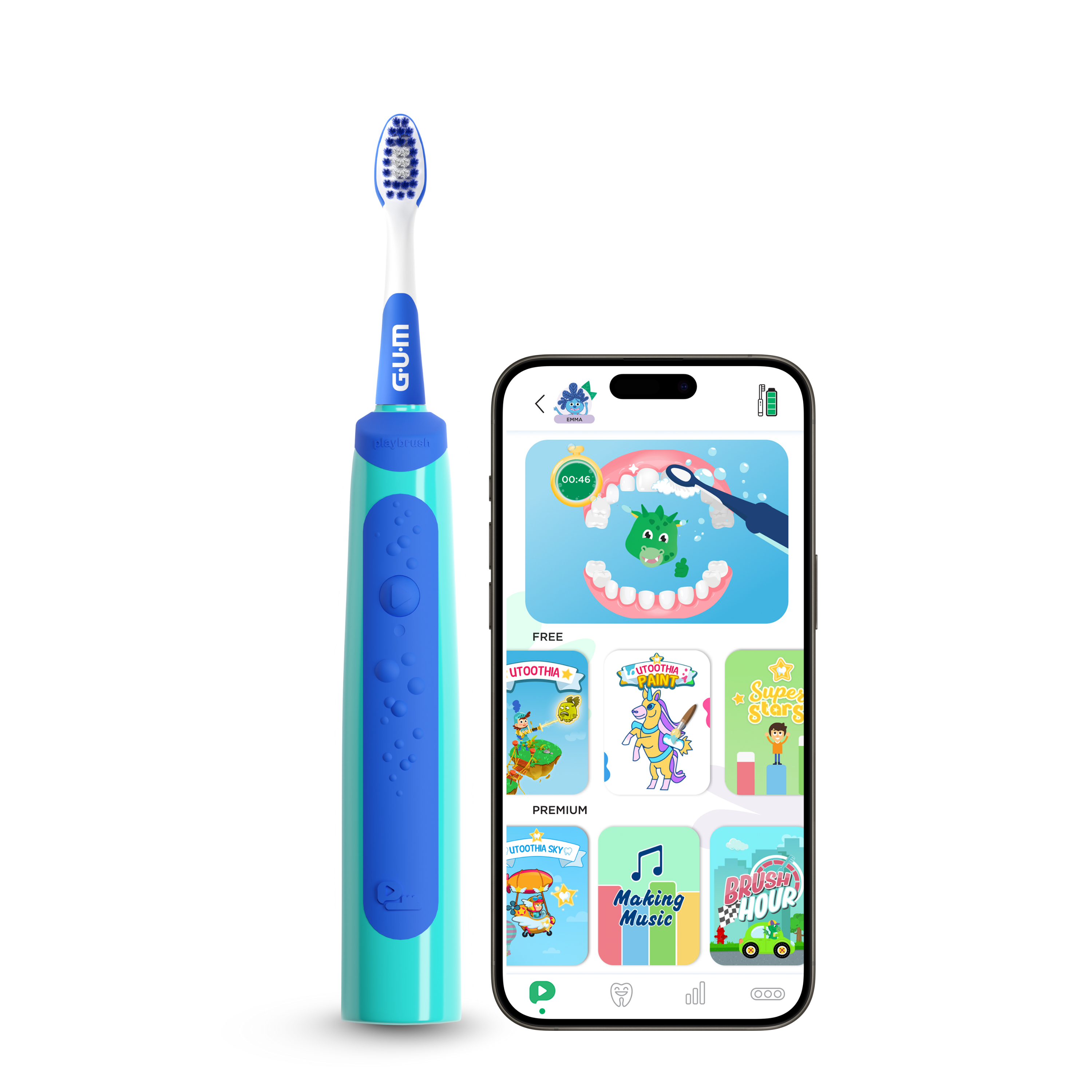 PDP carousel imagery (hero PDP) - GUMPLAYBRUSH-junior6-blue-subscription-games-allmarkets