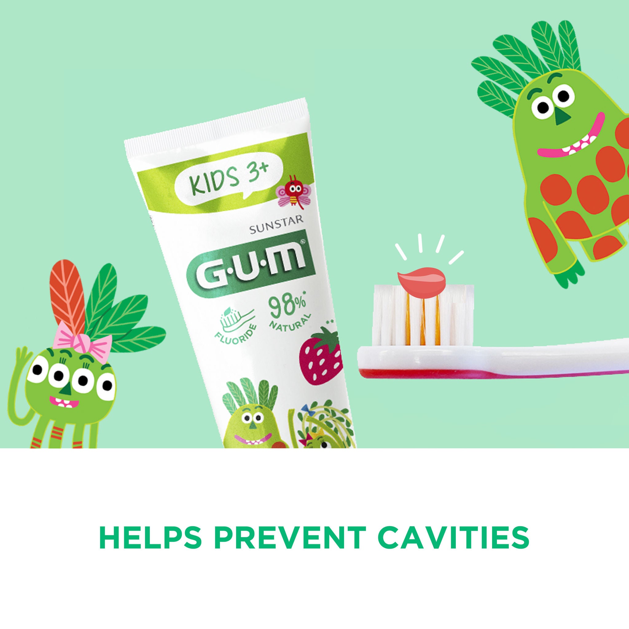 GUM KIDS Toothbrush and Toothpaste