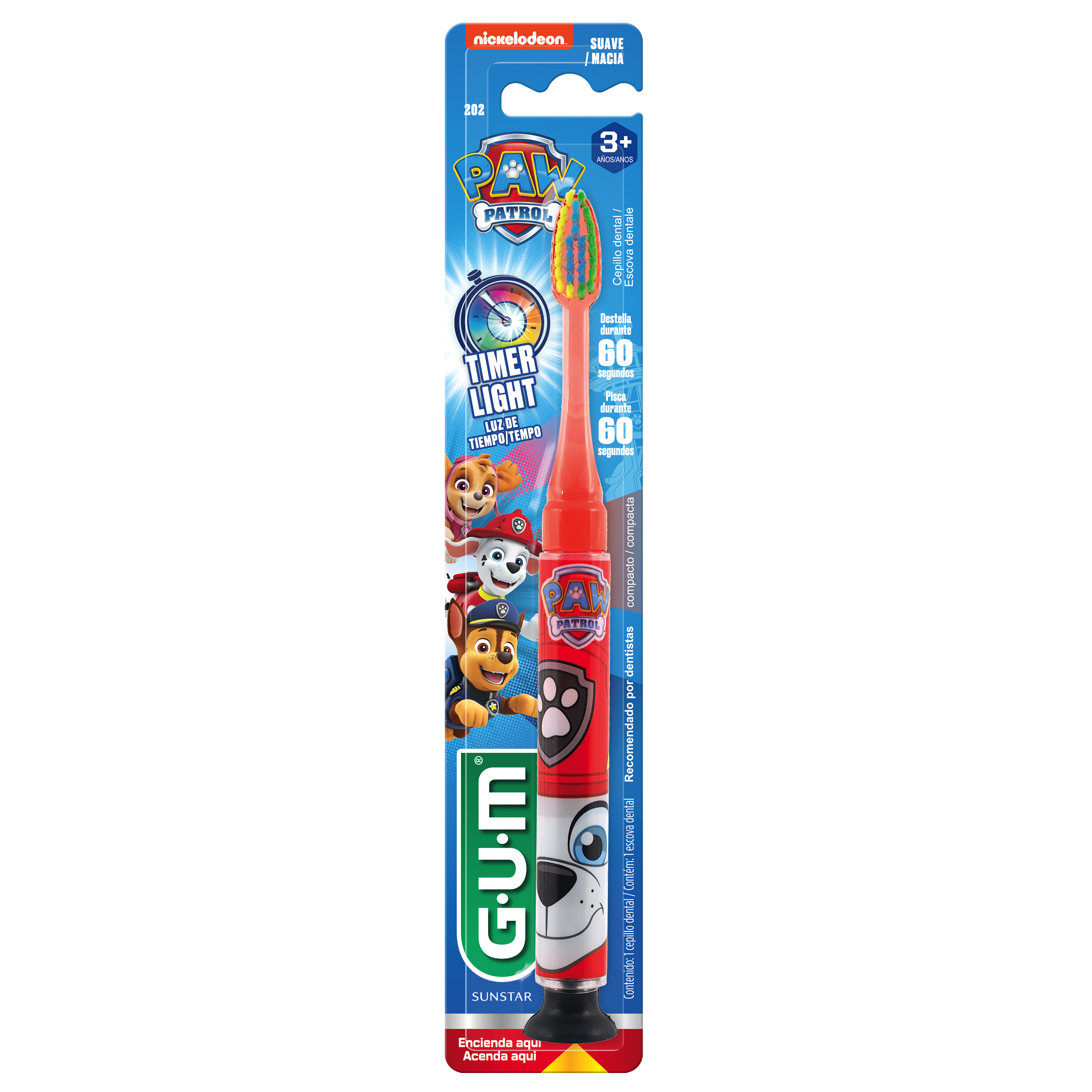 GUM Cepillo de Dientes con Luz Paw Patrol