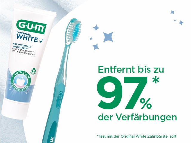 GUM ORIGINAL WHITE Toothpaste and GUM ORIGINAL WHITE toothbrush