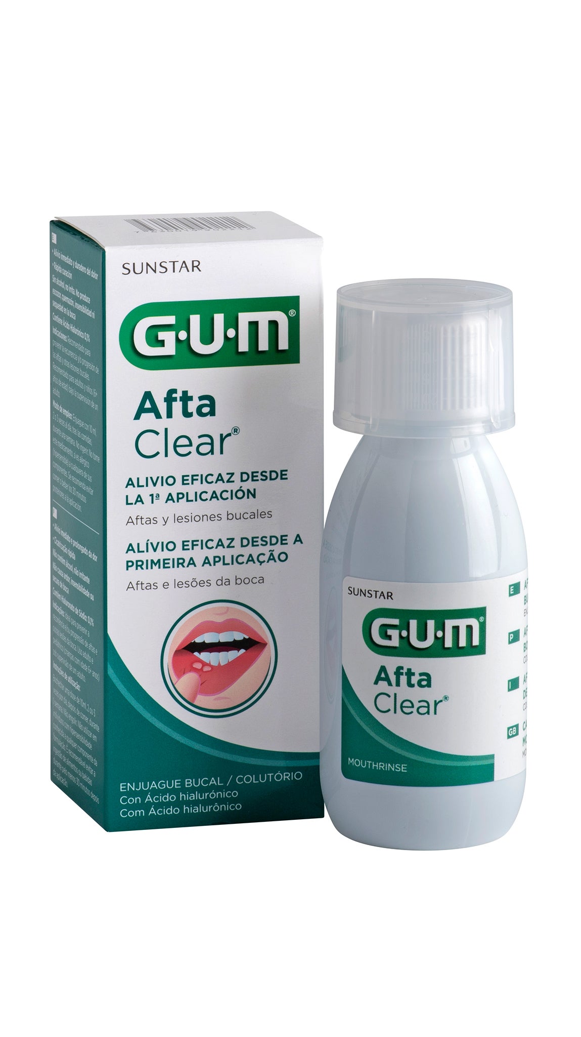 GUM AftaClear Mouthrinse 120ml for Mouth Sores Relief