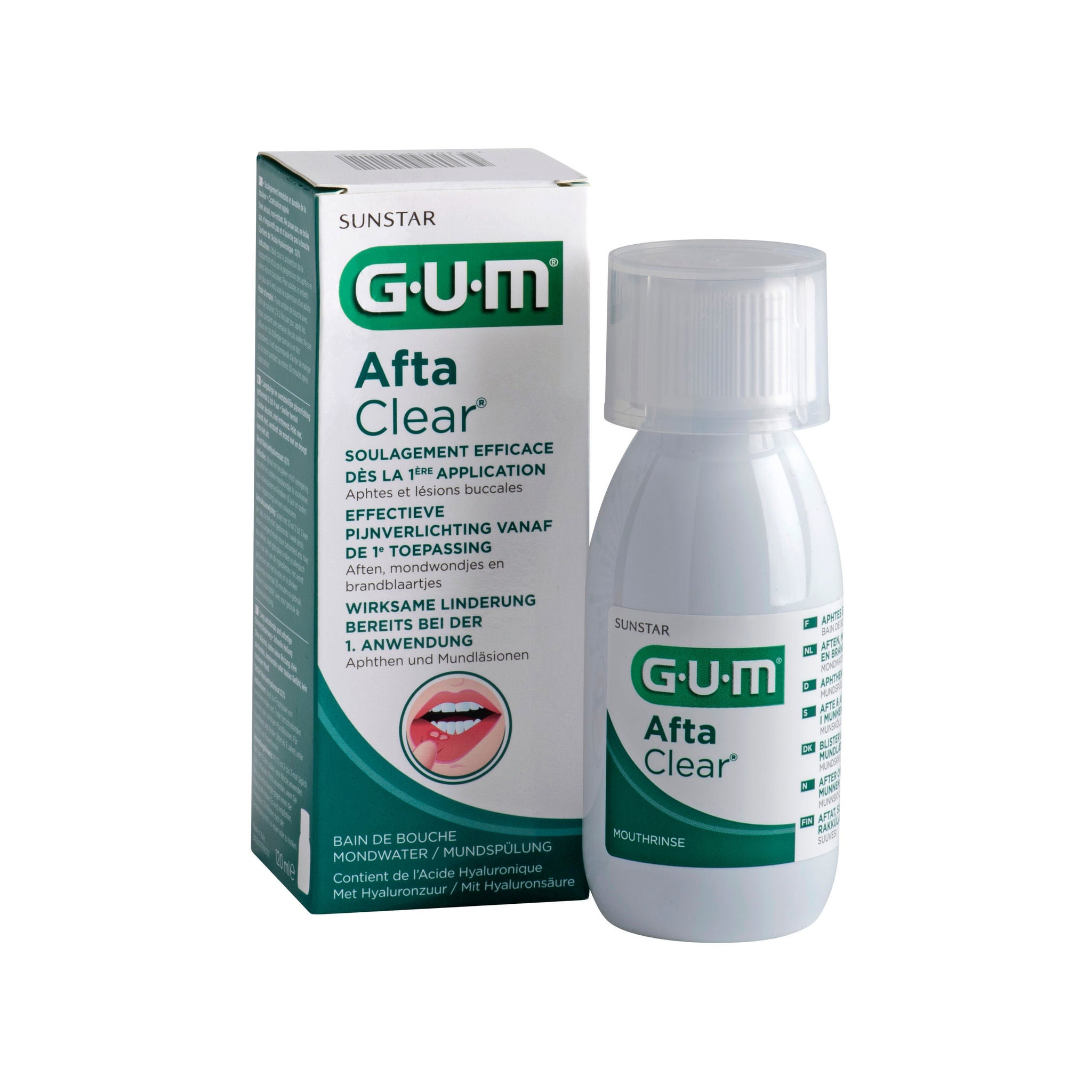 GUM AftaClear Mouthrinse 120ml for Oral Relief