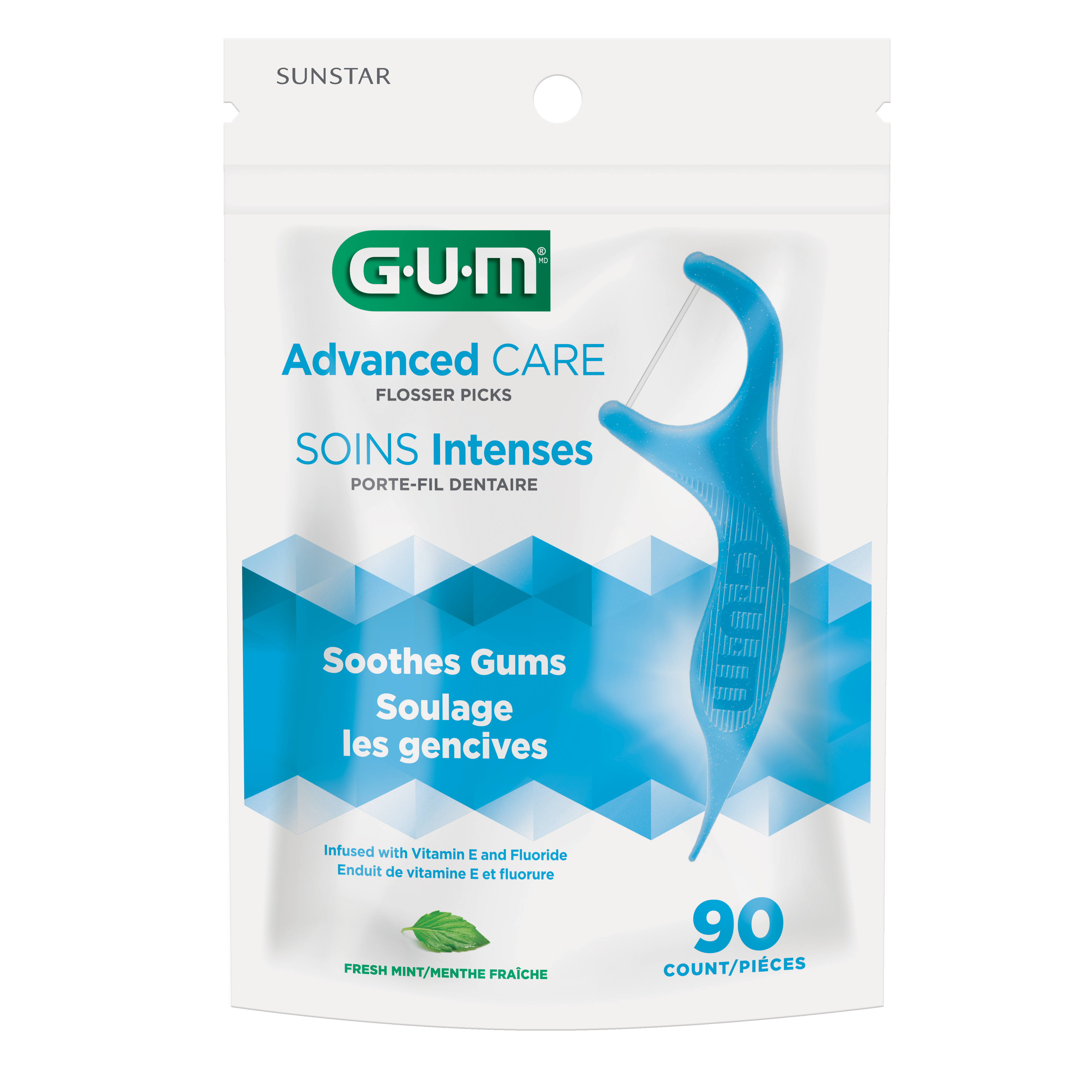 GUM Advanced Care Flossers With Vit E And Fluoride